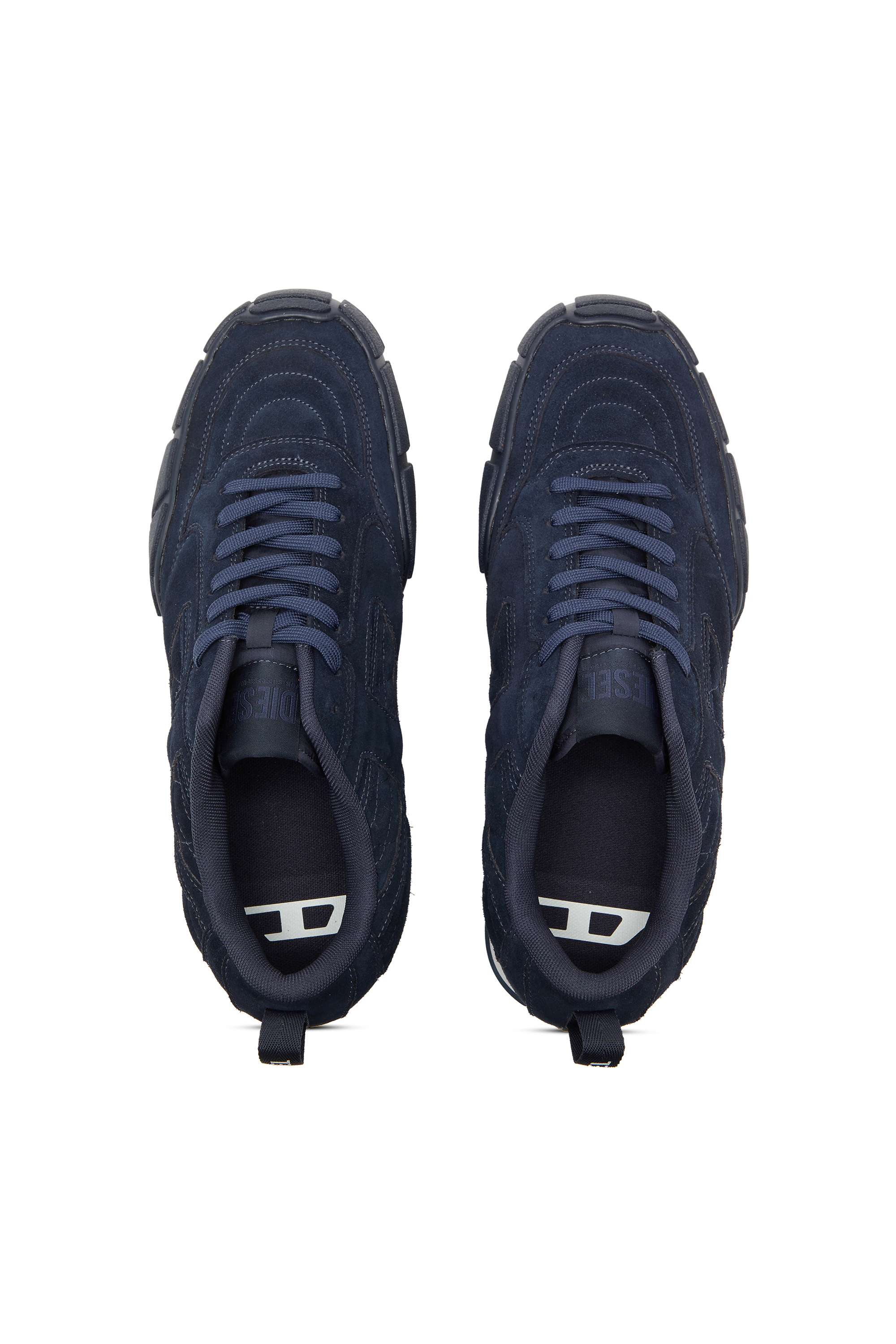 Diesel - S-PAGODHA LOW, S-Pagodha-Sneaker in suede trapuntato Uomo in Blu - 4