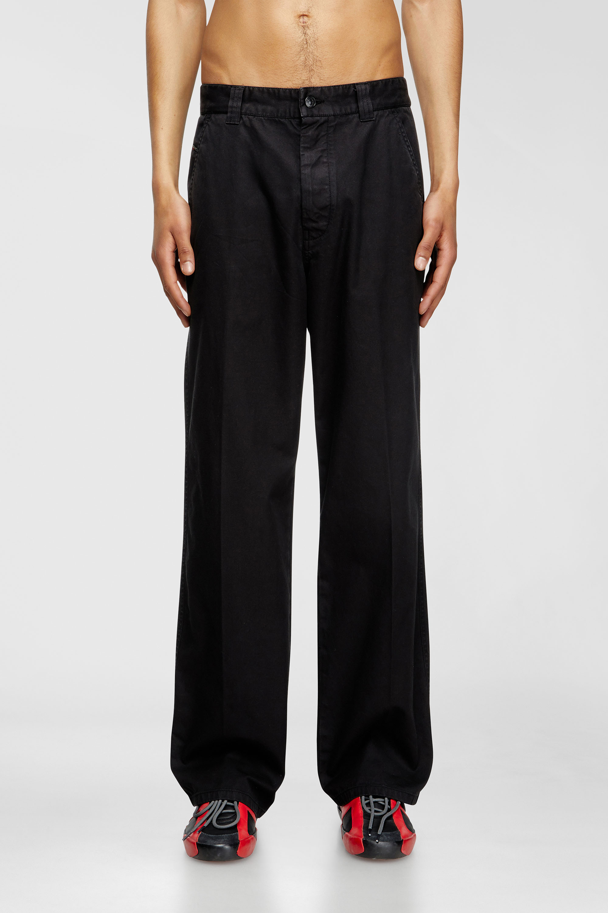 Diesel - P-HANT-CHINO, Pantaloni chino Uomo in Nero - 1
