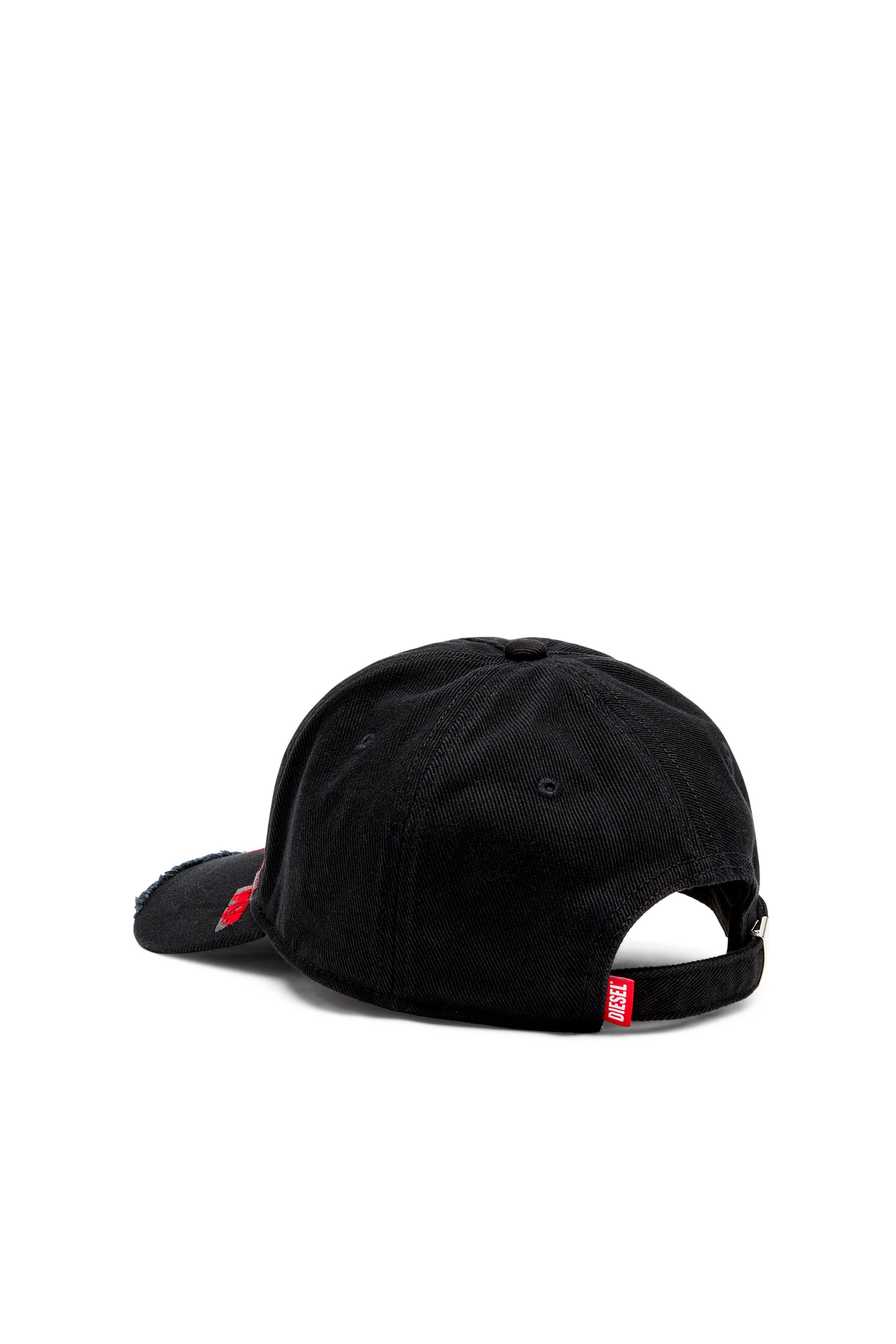 Diesel - C-HASE, Herren Basecap aus Denim mit Diesel Core-Logo in Schwarz/Rot - 2