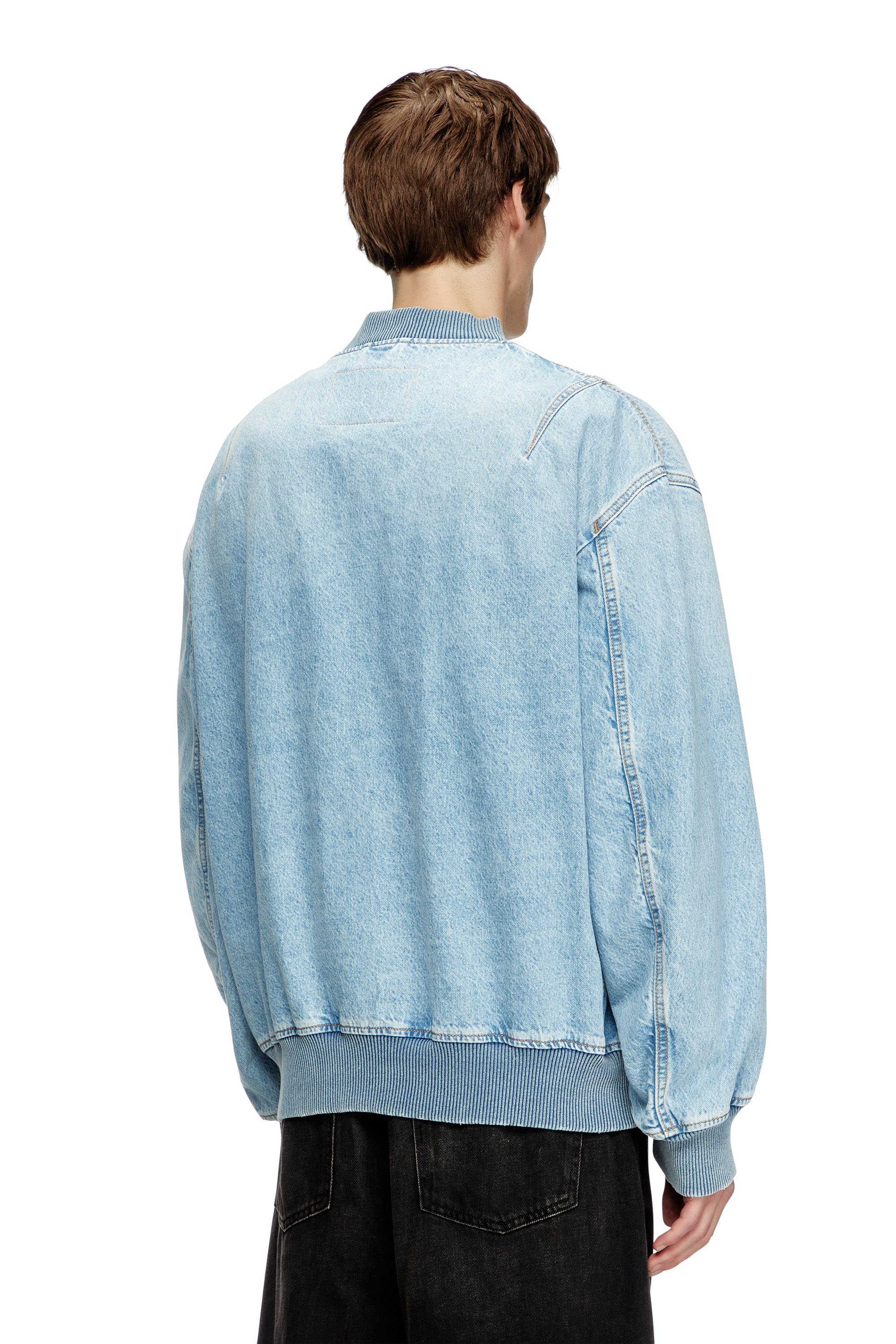 Diesel - D-VINZ, Bomber in denim Uomo in Blu - 4