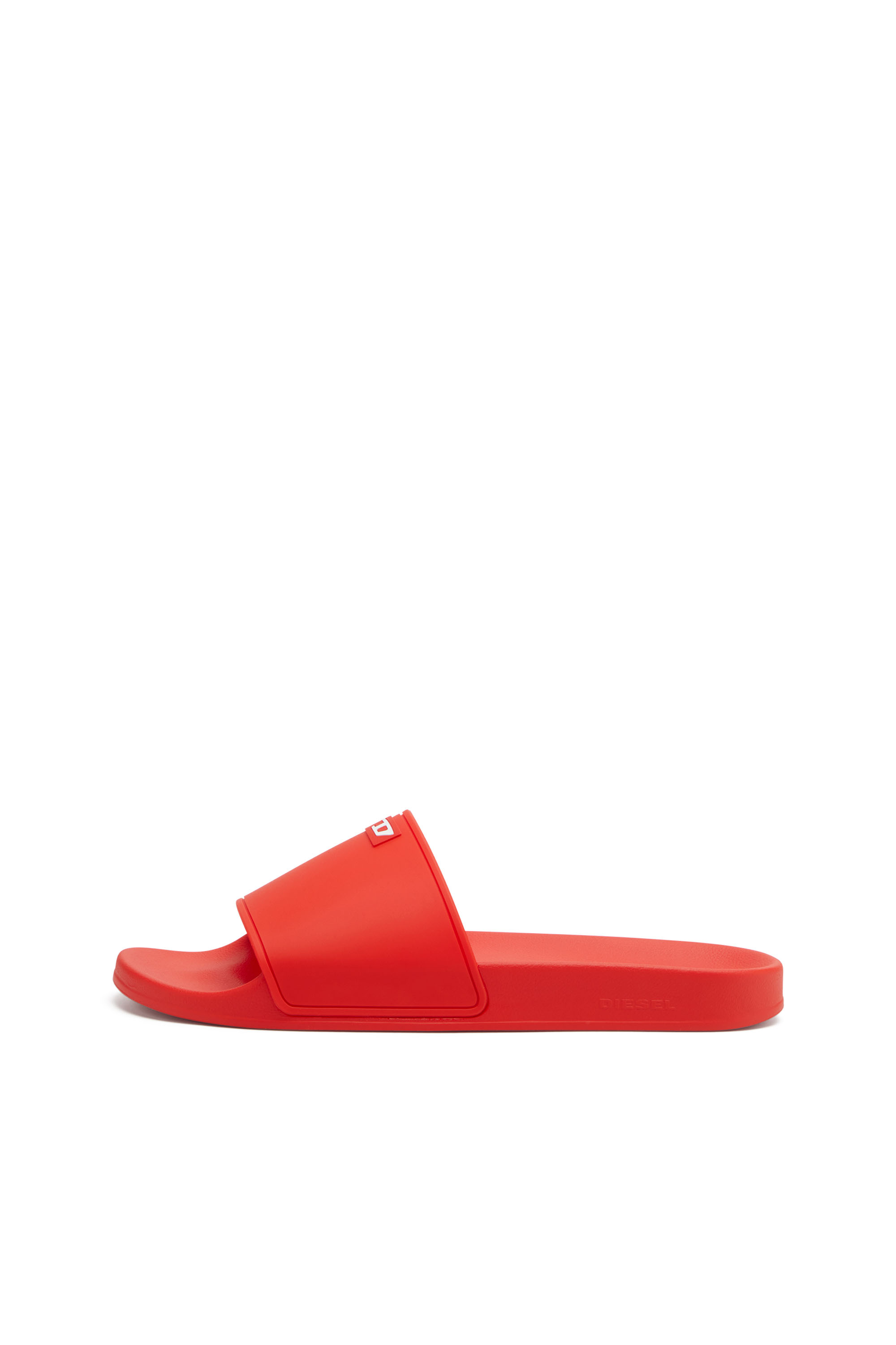 Diesel - SA-SWIM, Sa-Swim-Slide in gomma con logo D Uomo in Rosso - 7