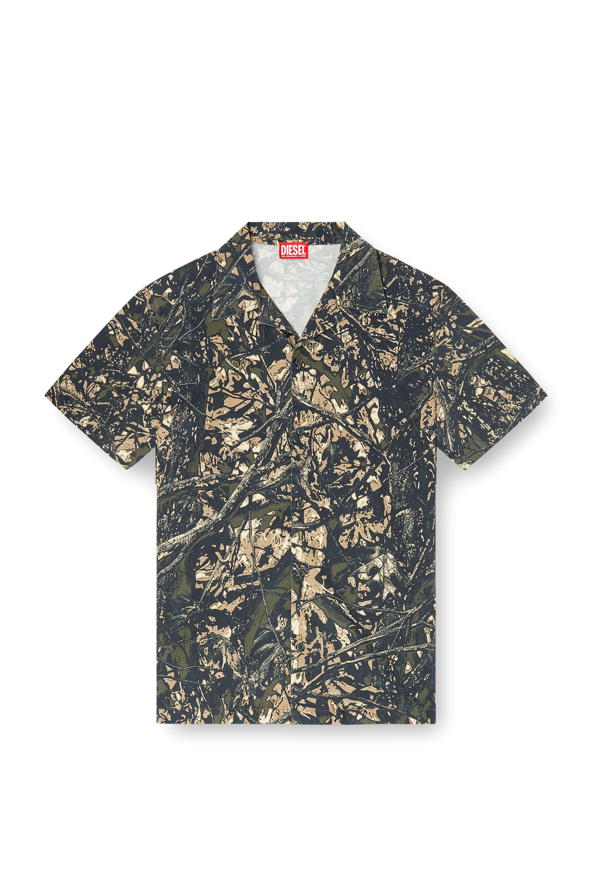 Diesel - S-LINT, Chemise à manches courtes avec imprimé camouflage Homme in Polychrome - 3