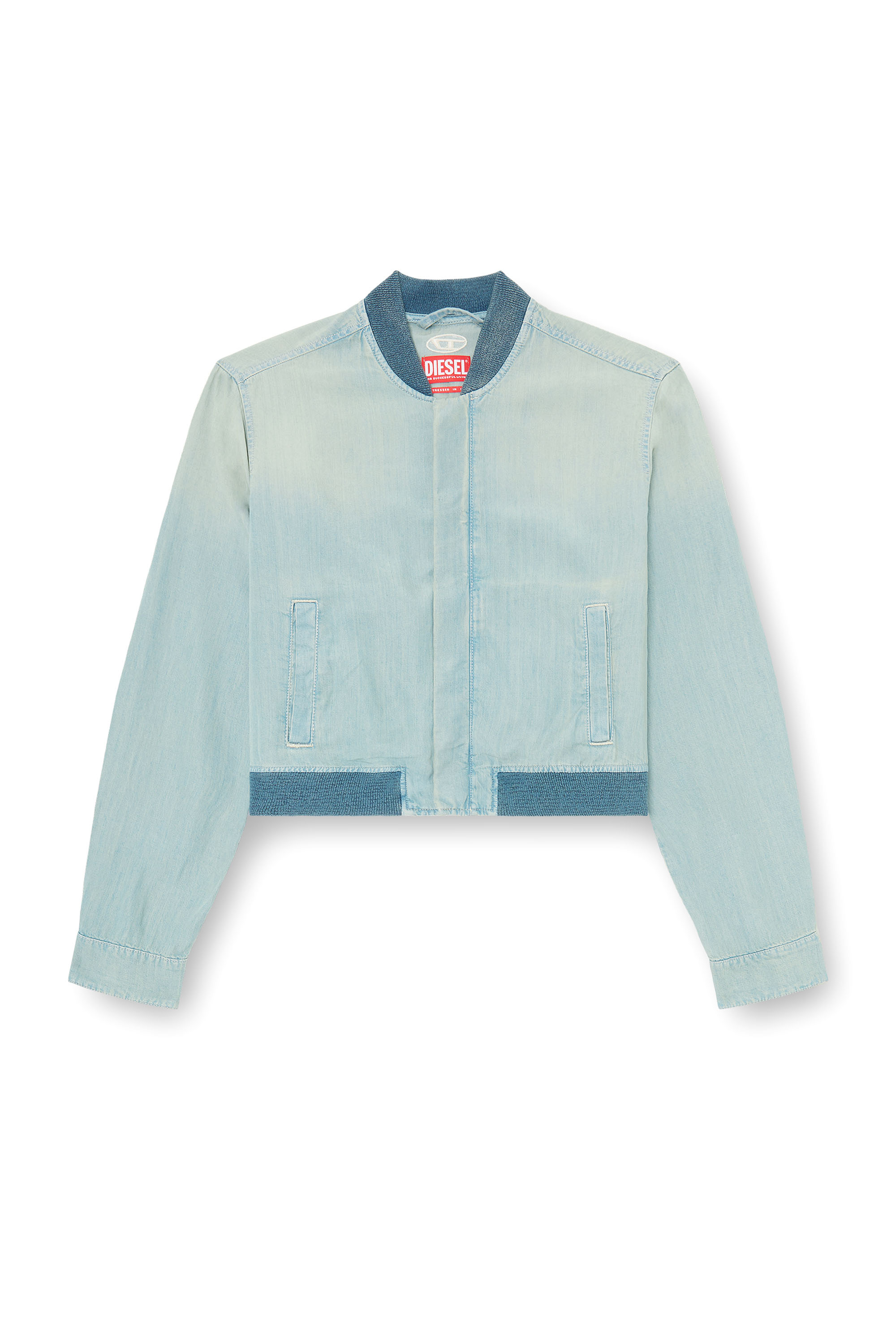 Diesel - DE-RANIA-S1, Camicia-bomber in denim fluido effetto dirt Donna in ToBeDefined - 3