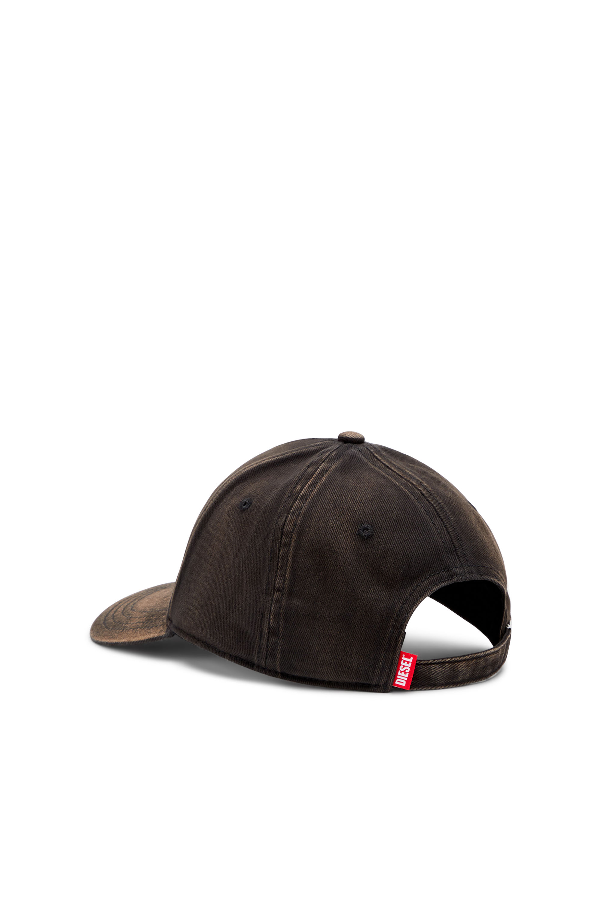 Diesel - C-RUN-WASH, Baseball cap in twill di cotone lavato Uomo in Nero - 2