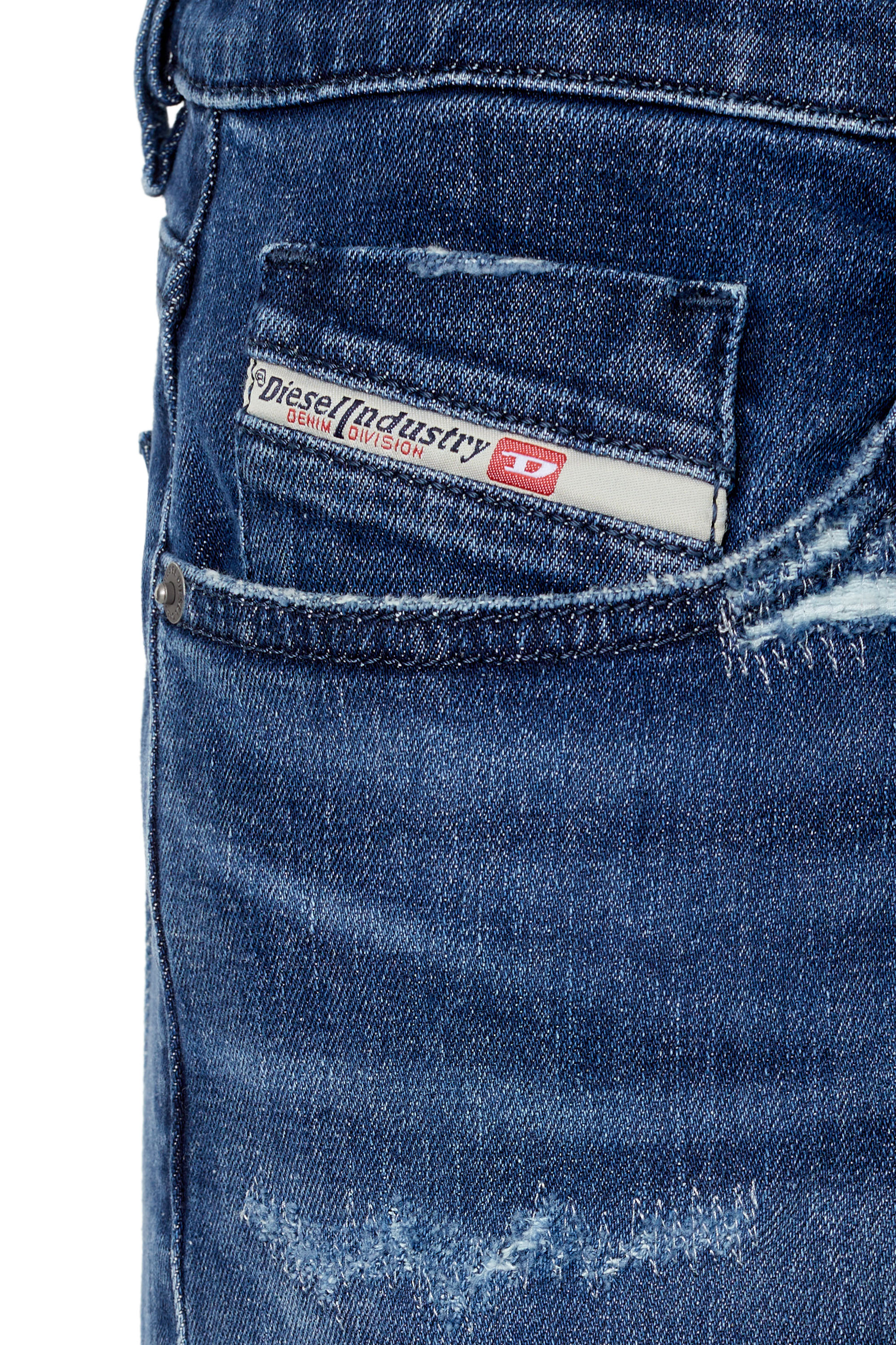 Diesel - 2019 D-STRUKT 09F55 Slim Jeans, Blu medio - Image 3
