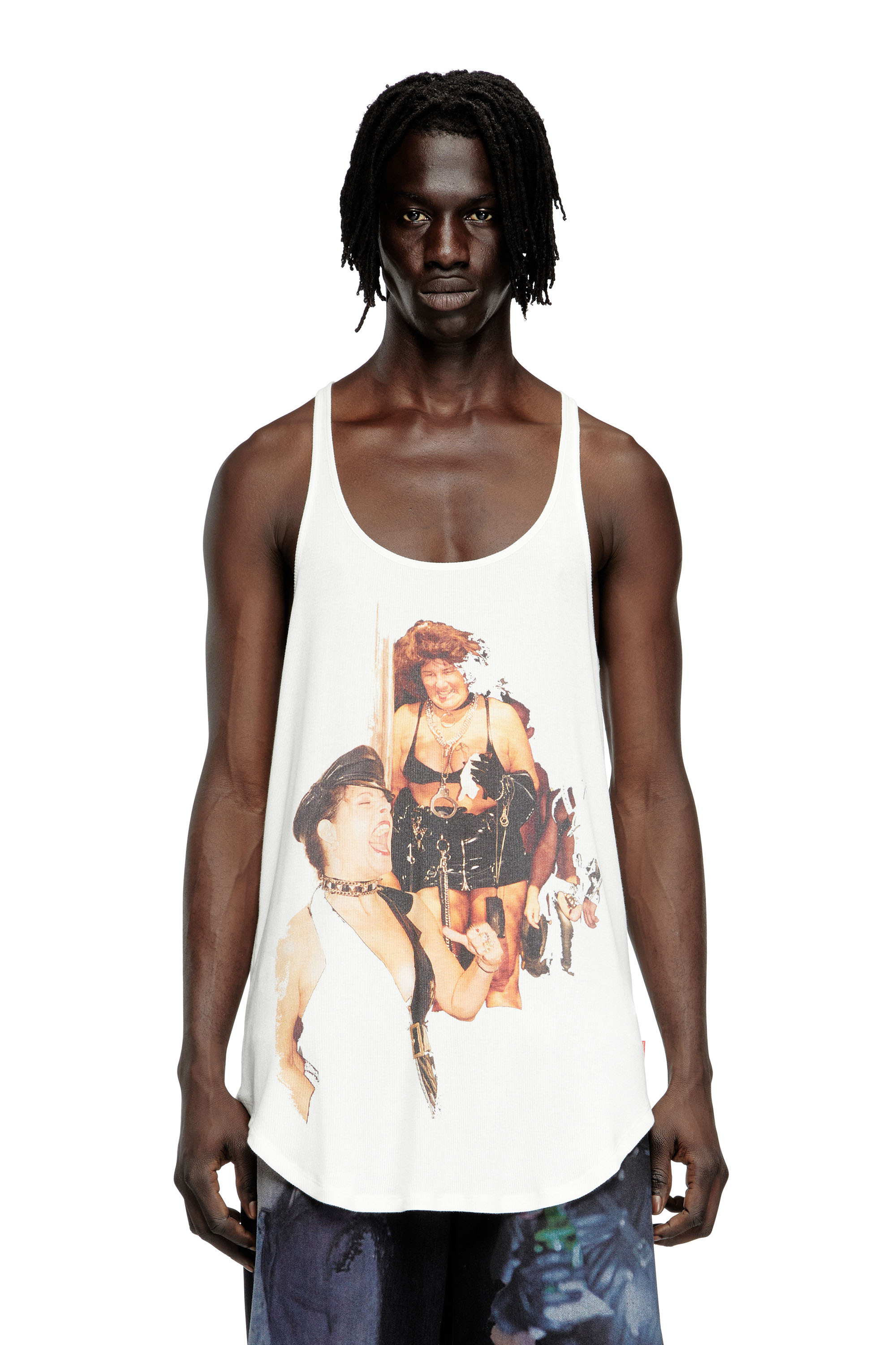 Diesel - PR-T-SHANRY-W-TOM25, Unisex's Tank top with graphic print in White - 1