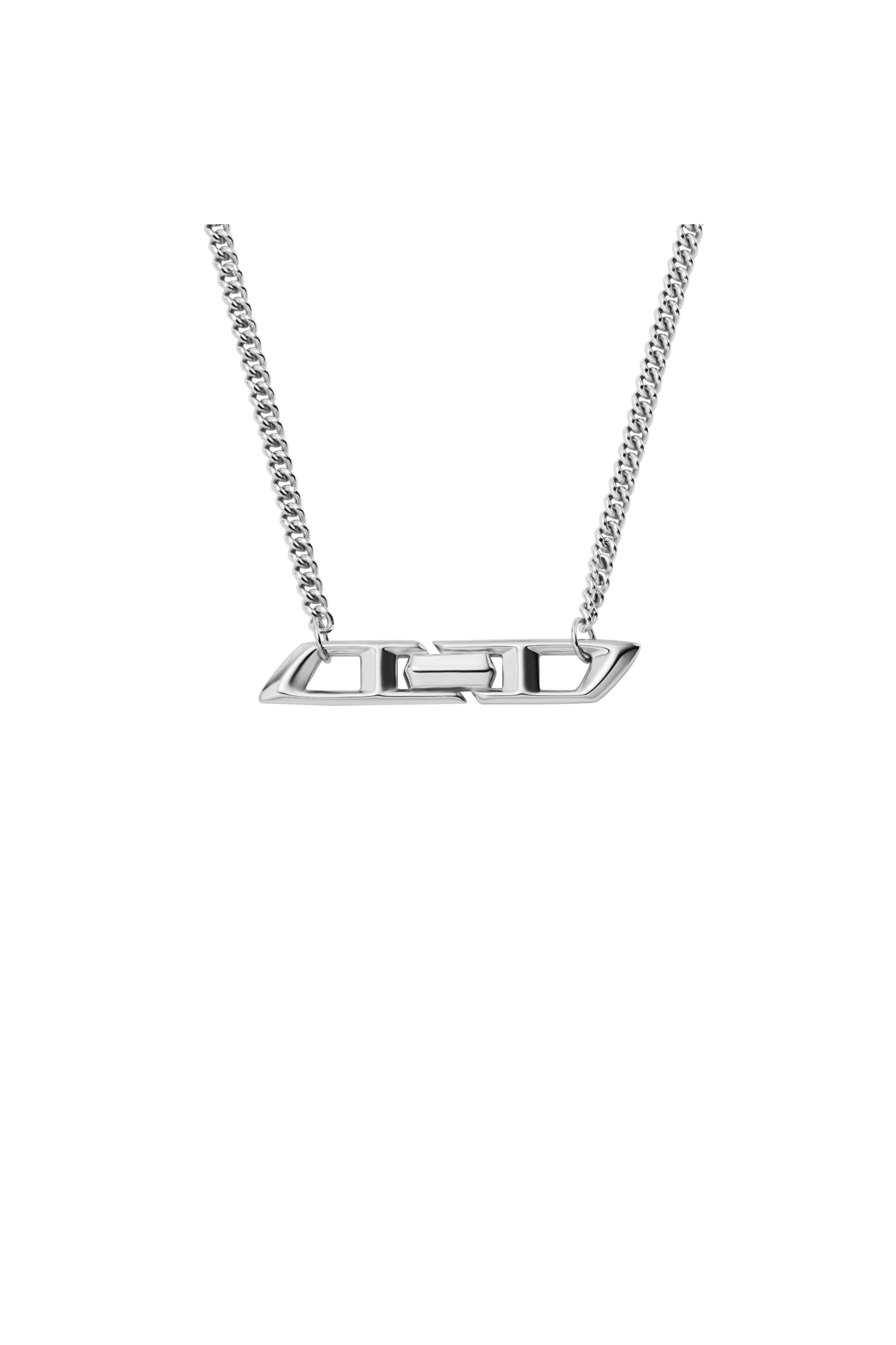 Diesel - DL1351040 STERLING SILVER JEWEL, Collana D Logo in argento sterling Unisex in Argento - 2