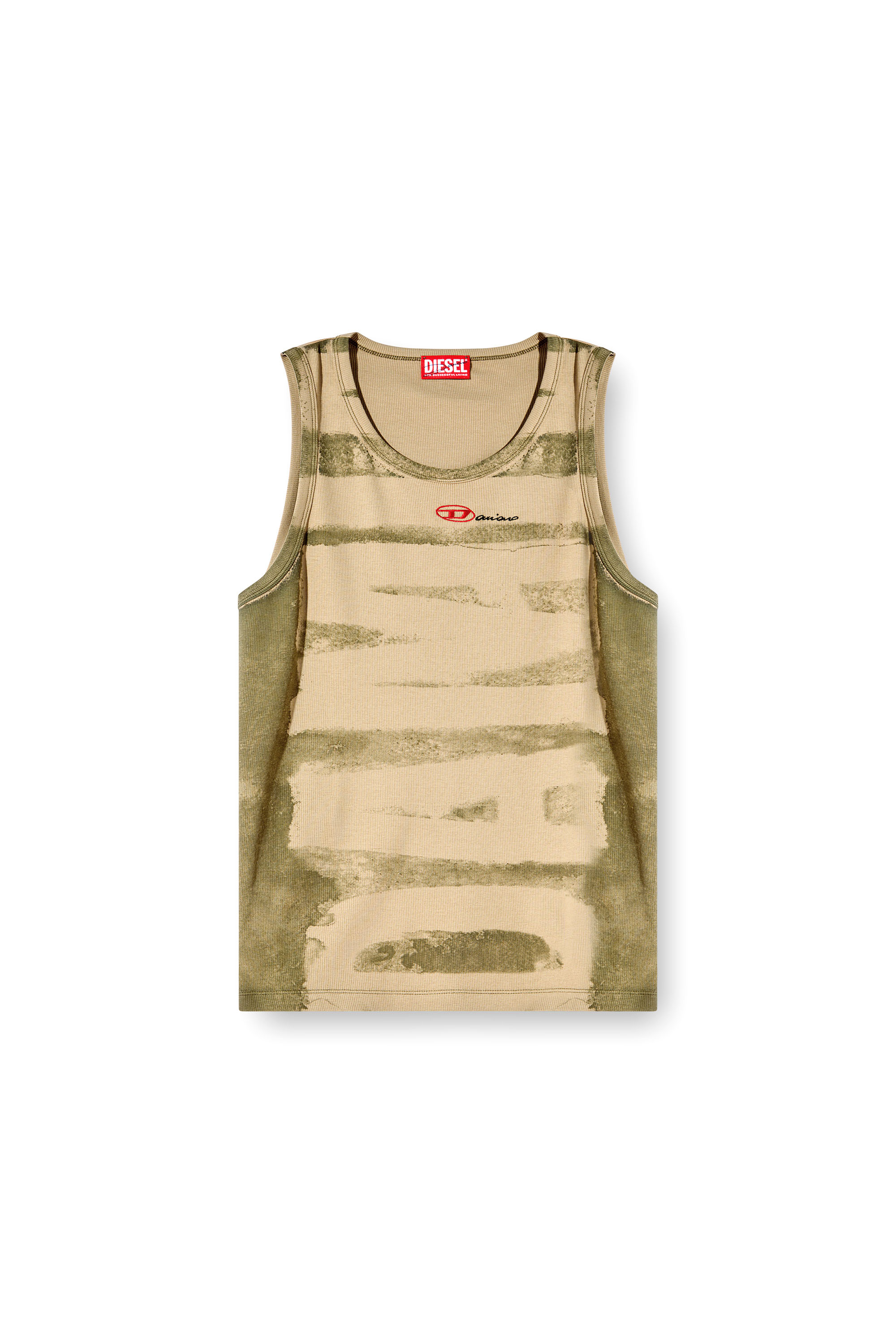 Diesel - T-LIFTY-BLEEDING-DD, Canotta con stampa Damiano Unisex in Verde - 7