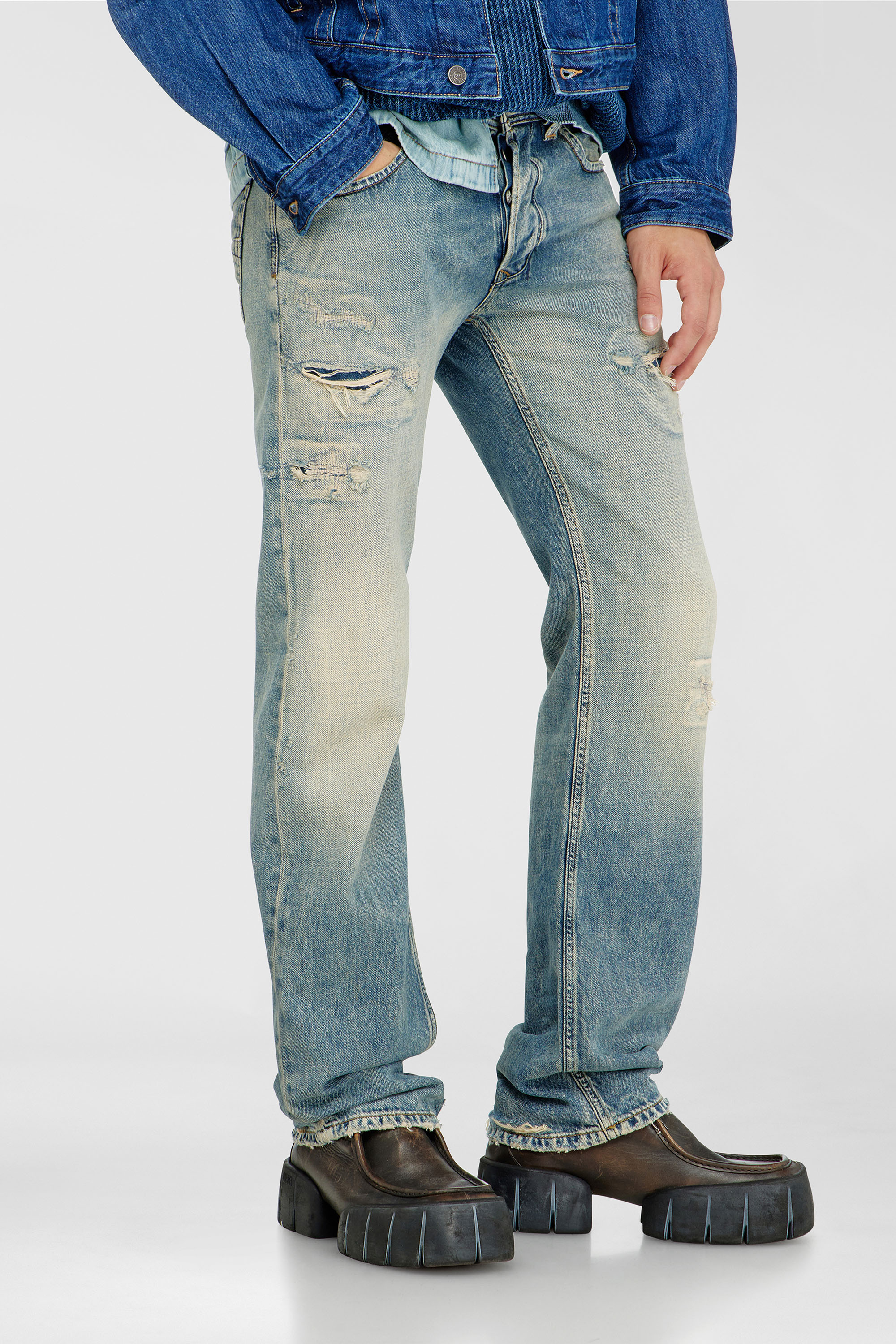 Diesel - Regular Jeans 1985 Larkee 09P62 Uomo, Blu medio - Image 7