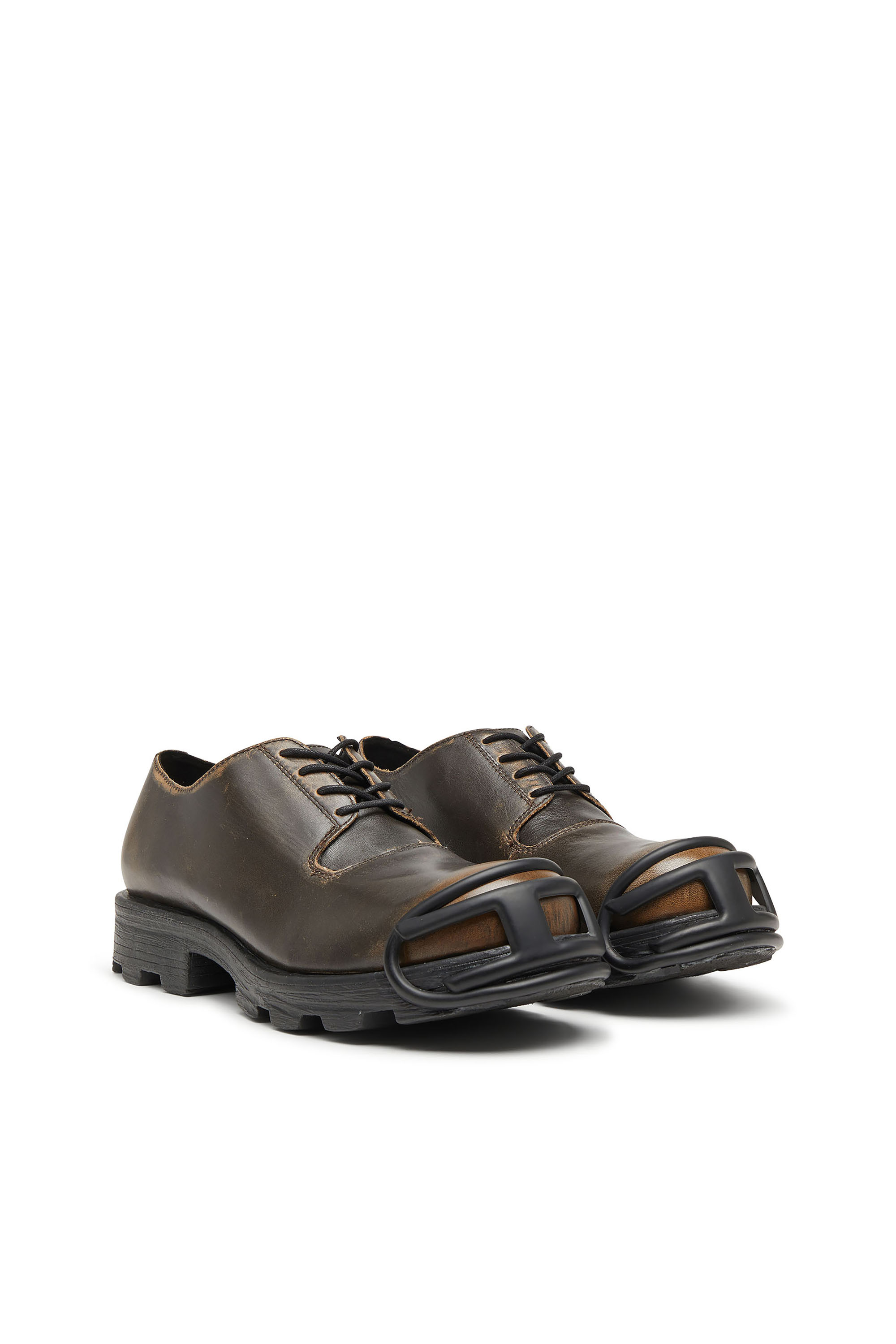 Diesel - D-HAMMER SO D, D-Hammer-Chaussures derby  en cuir bross&eacute; Homme in Marron - 3