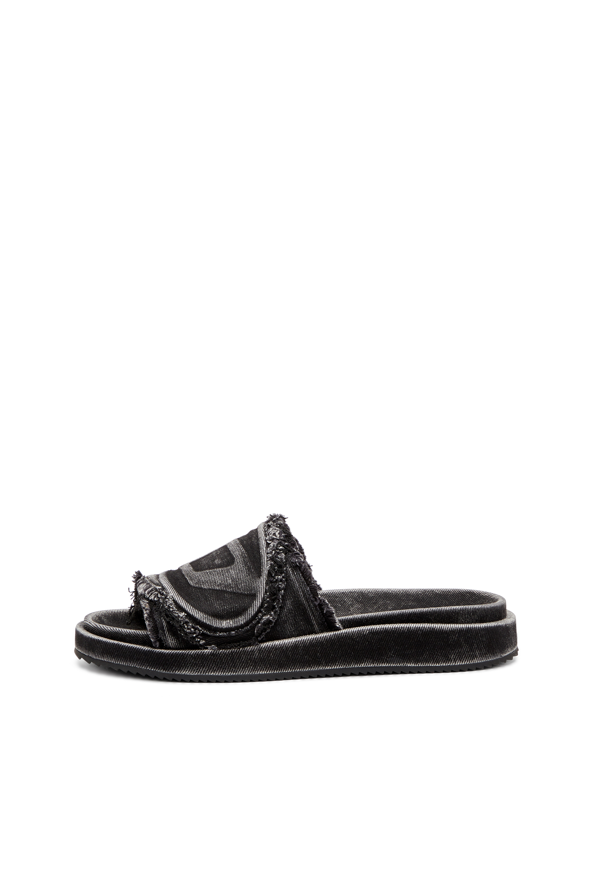SA-SLIDE D OVAL, Nero Diesel - SA-SLIDE D OVAL, Sa-Slide D-Slide in denim distressed Unisex in Nero - 7