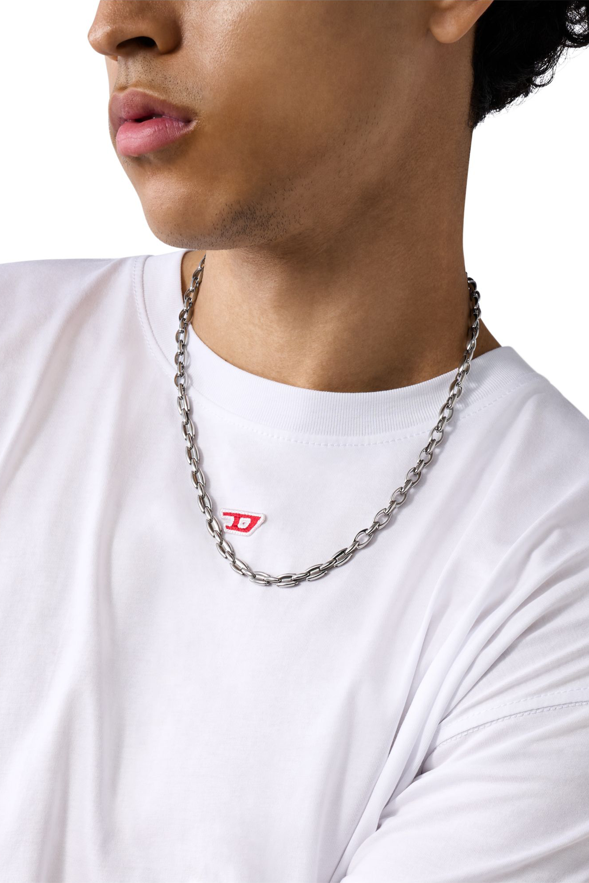 Diesel - DX1582040 JEWEL, Unisex Halskette aus Edelstahl in Silber - 4