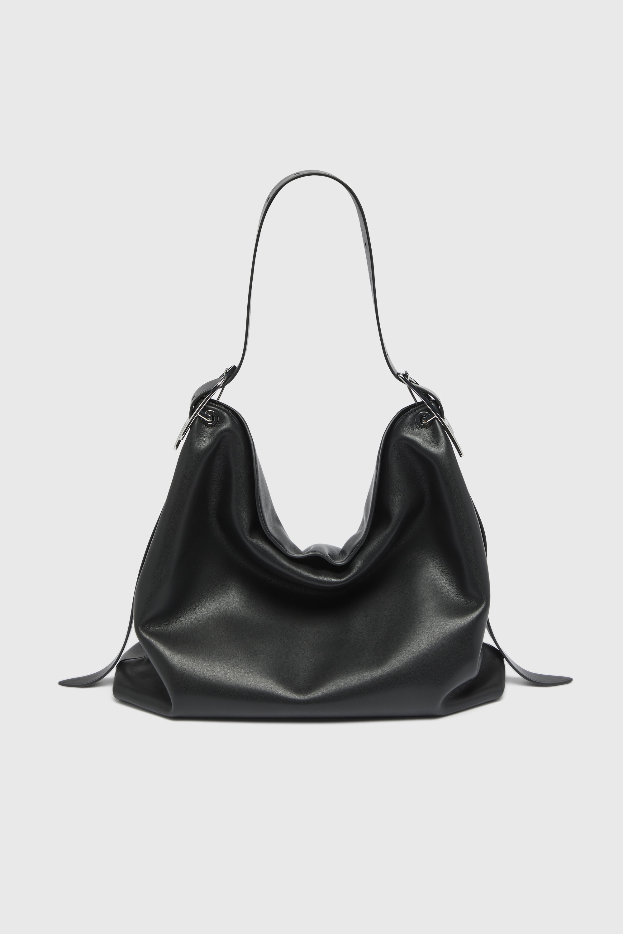 Diesel - D-LINE HOBO L, Woman's D-Line-Leather hobo bag in Black - 2