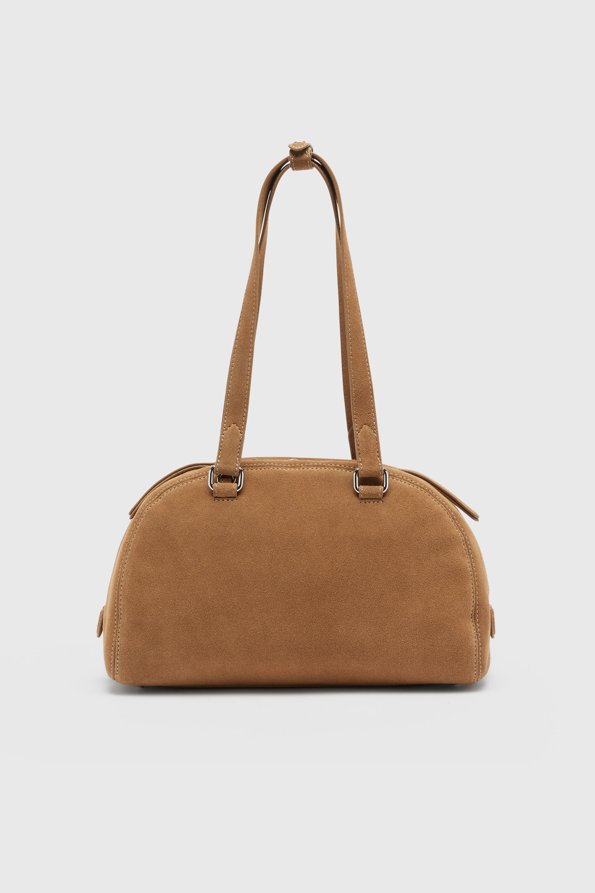 Diesel - 1DR DOME SHOULDER, Unisex 1DR Dome-Suede Schultertasche mit Oval D Logo in Beige - 2