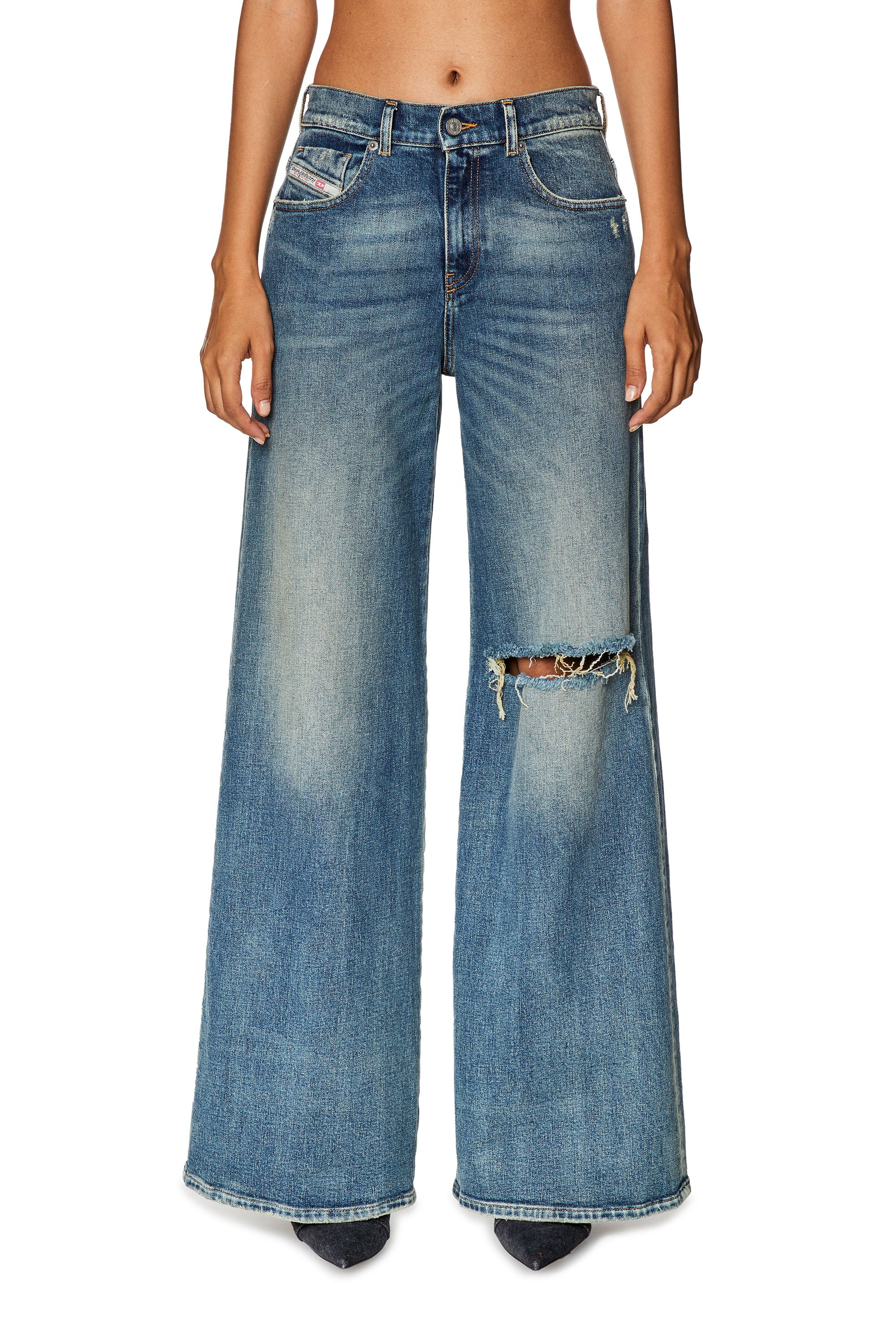 Diesel - Bootcut and Flare Jeans 1978 D-Akemi 007M5, Blu medio - Image 1