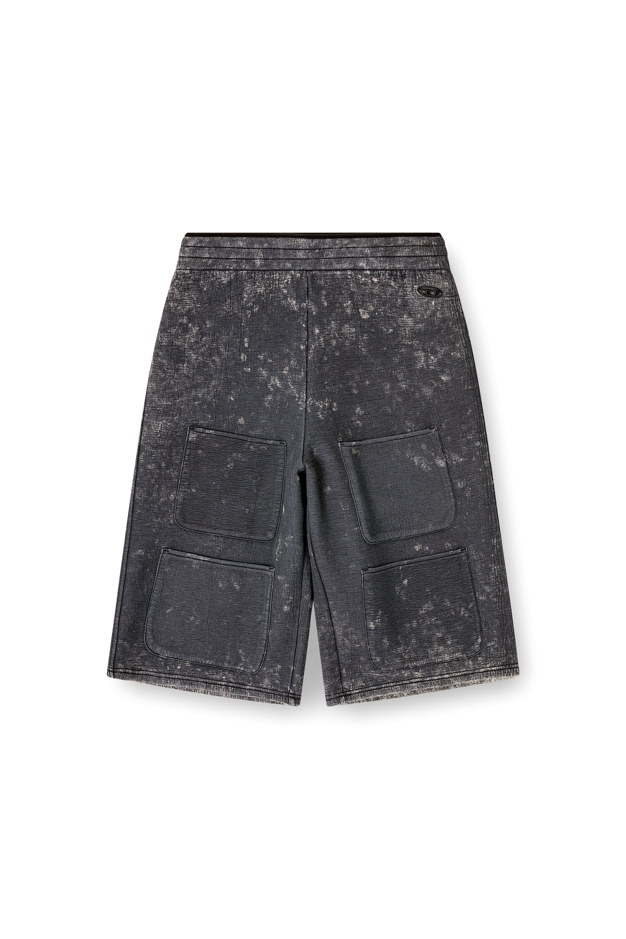 Diesel - S-TYP, Unisex Weit geschnittene Shorts aus Scuba mit Marmoreffekt in Schwarz - 2