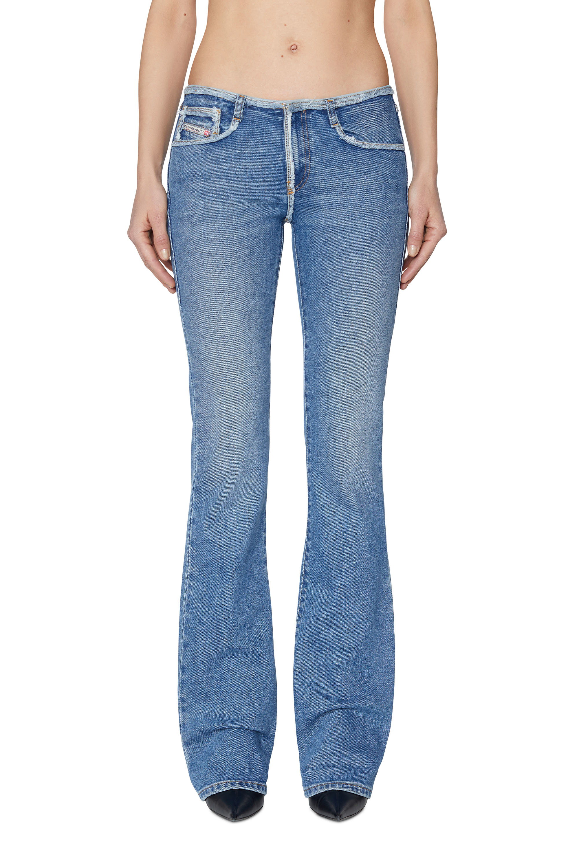 Diesel - 1969 D-Ebbey 09E19 Bootcut and Flare Jeans, Mittelblau - Image 1