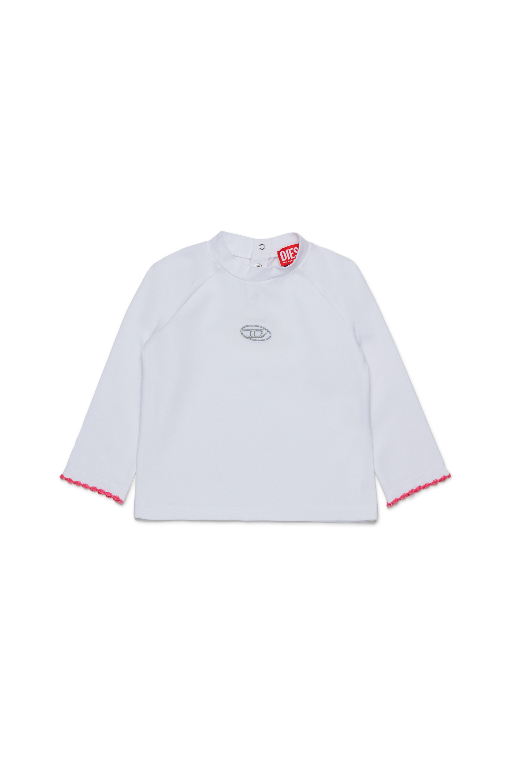 Diesel - TRESPYB, T-shirt in cotone con logo ricamato Donna in Bianco - 1