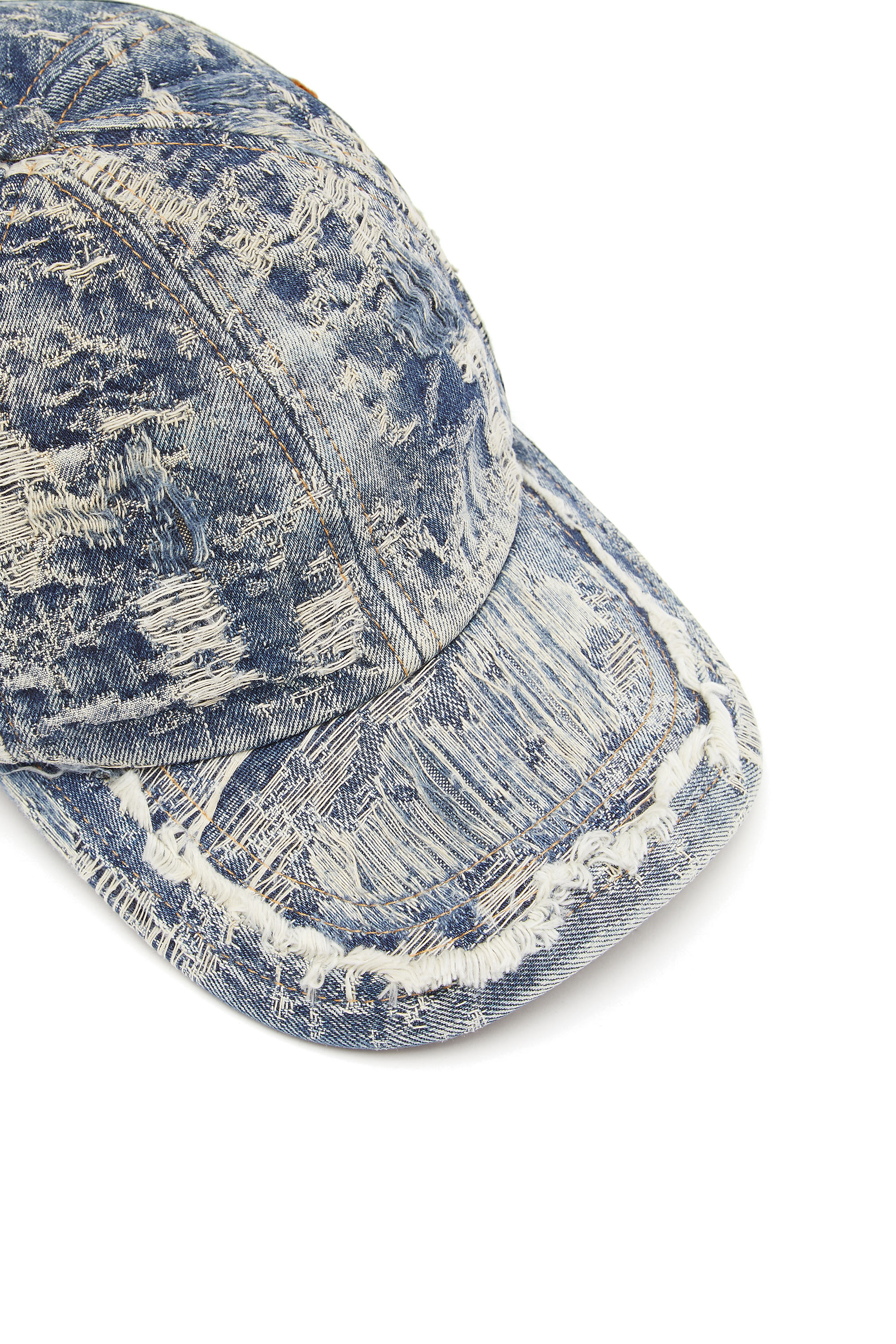 Diesel - C-ARMELO, Herren Basecap aus vielgetragenem Denim in Blau - 3