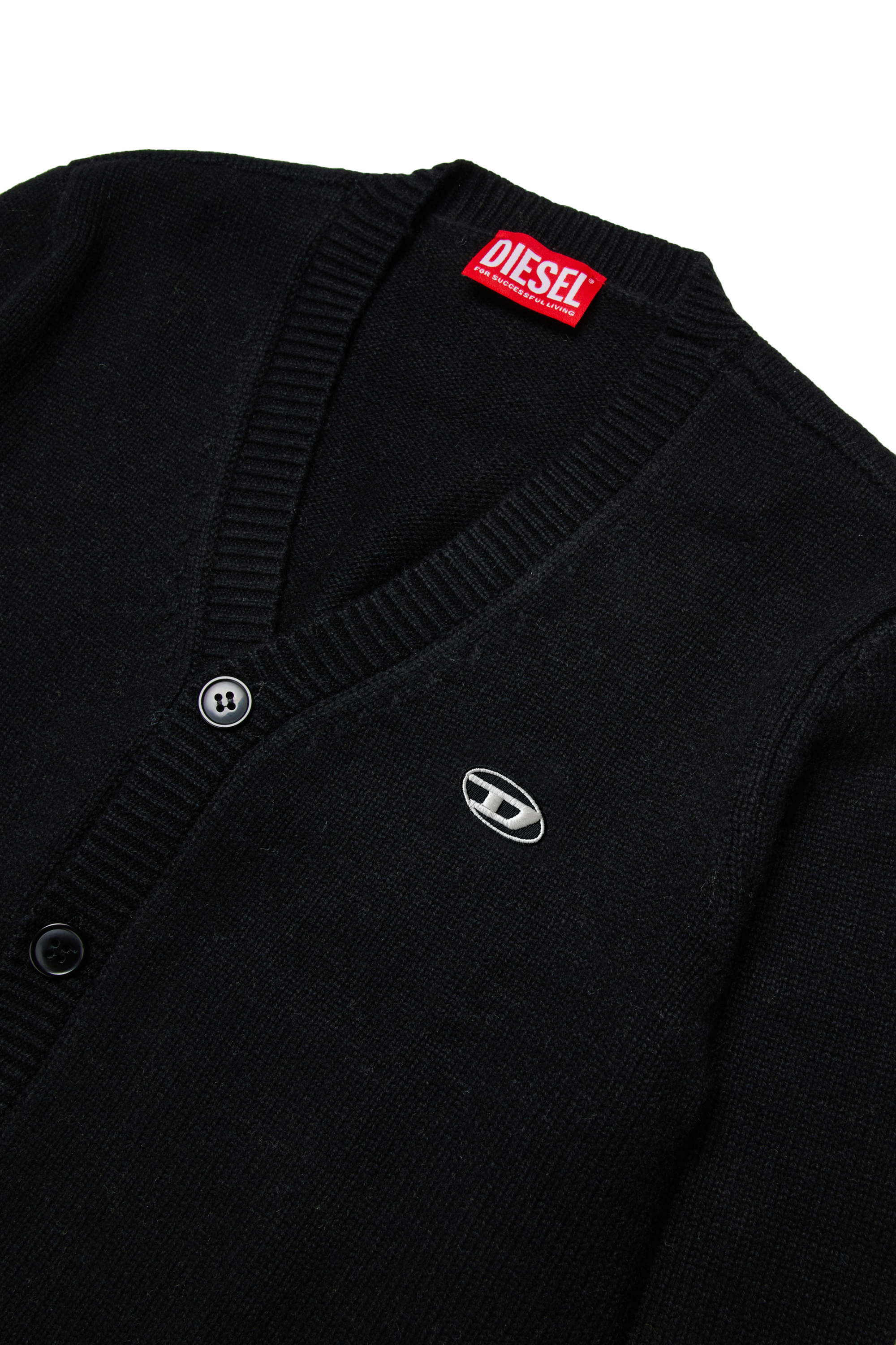 Diesel - KRAMCARDIGAN, Herren Cardigan aus Wolle in Schwarz - 3
