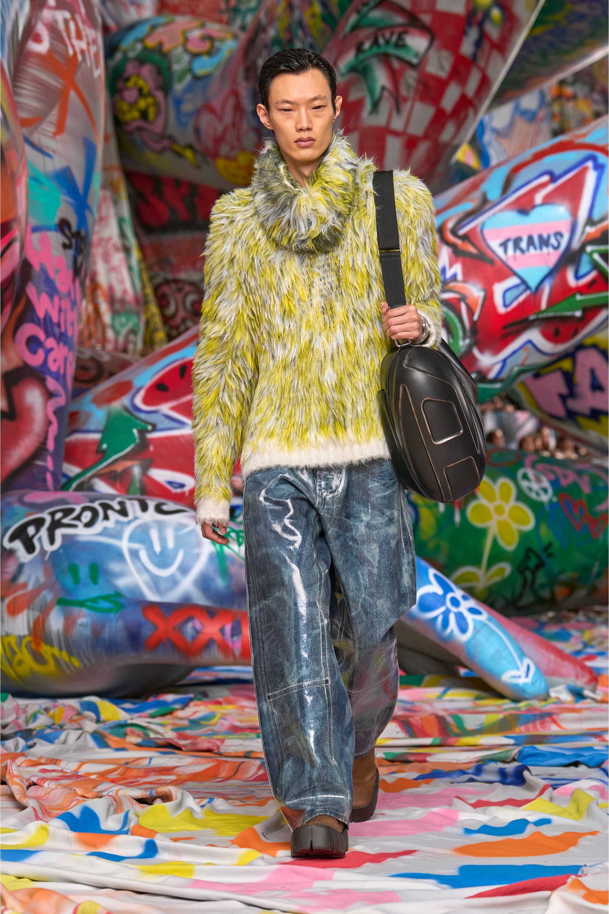 Diesel - K-ALLEN, Pull en maille jacquard duveteuse Homme in Polychrome - 6