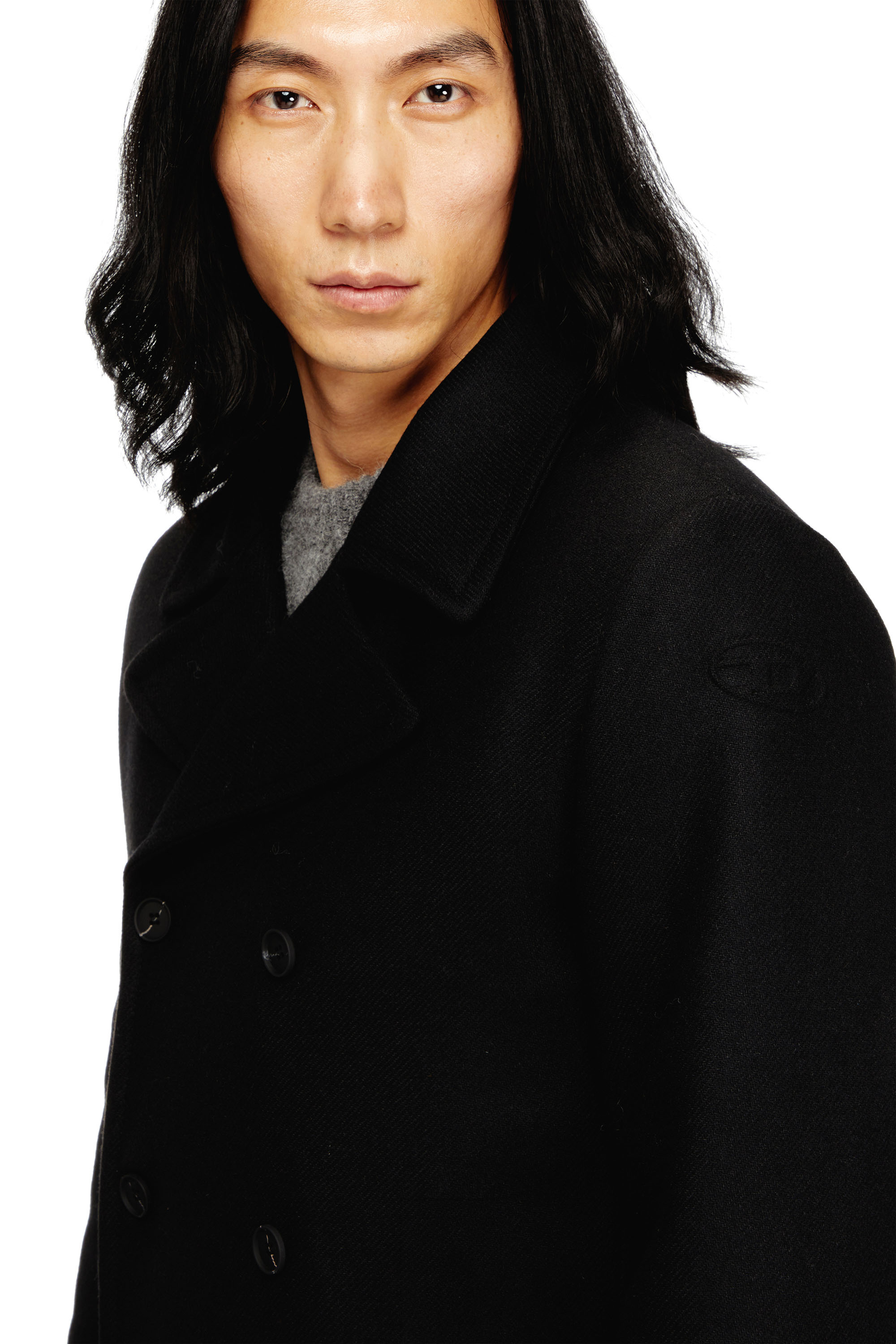 Diesel - W-HALEY-WRD, Herren Cabanjacke aus gefilztem Wollgemisch in null - 4