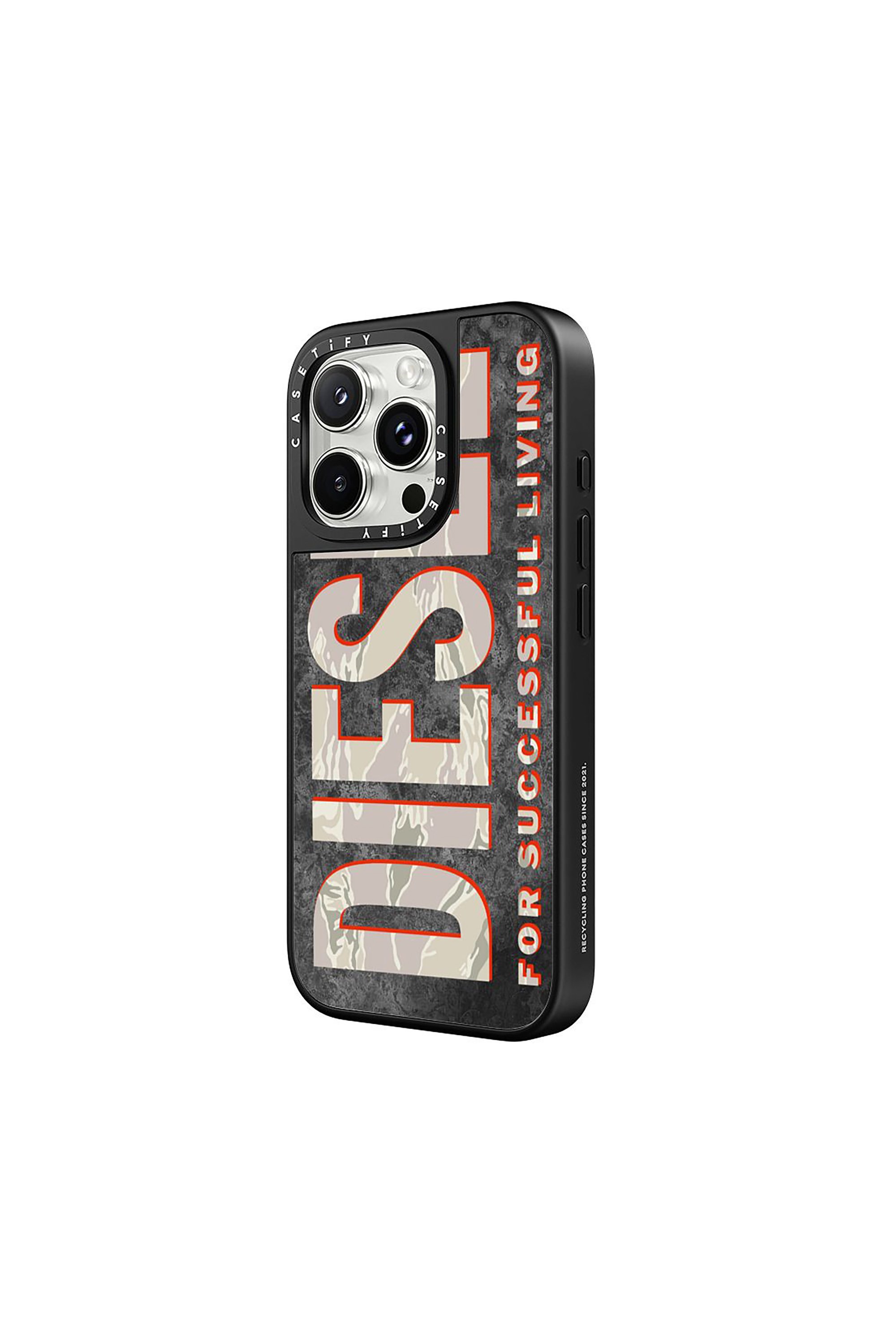 Diesel - 60330 CASETIFY MOULDED CASE, Unisex MagSafe Tarn-Hülle iPhone 16 Pro in Braun/Weiss - 2