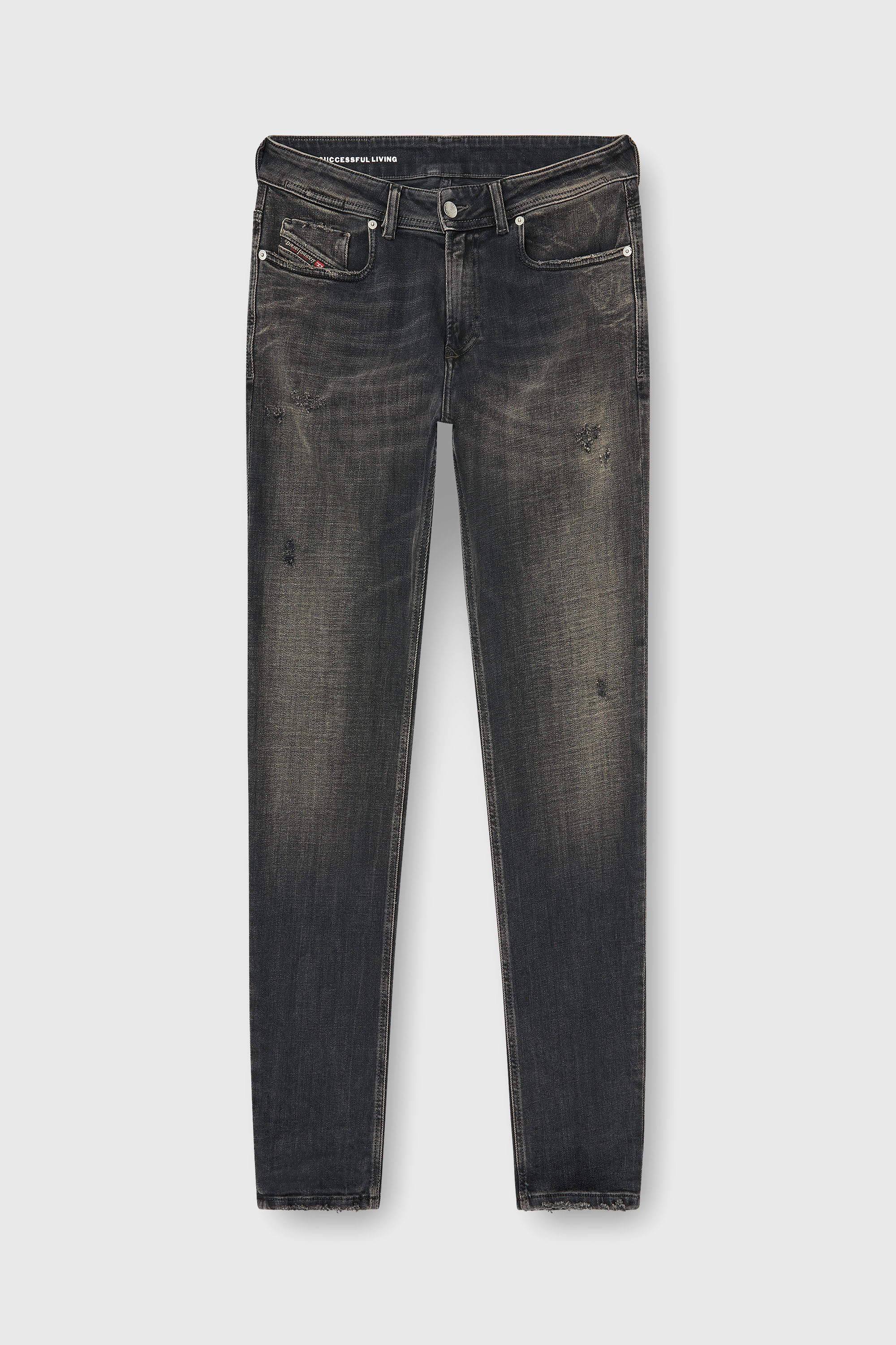 Diesel - Skinny Jeans 1979 Sleenker 09P77 Uomo, Nero/Grigio scuro - Image 2