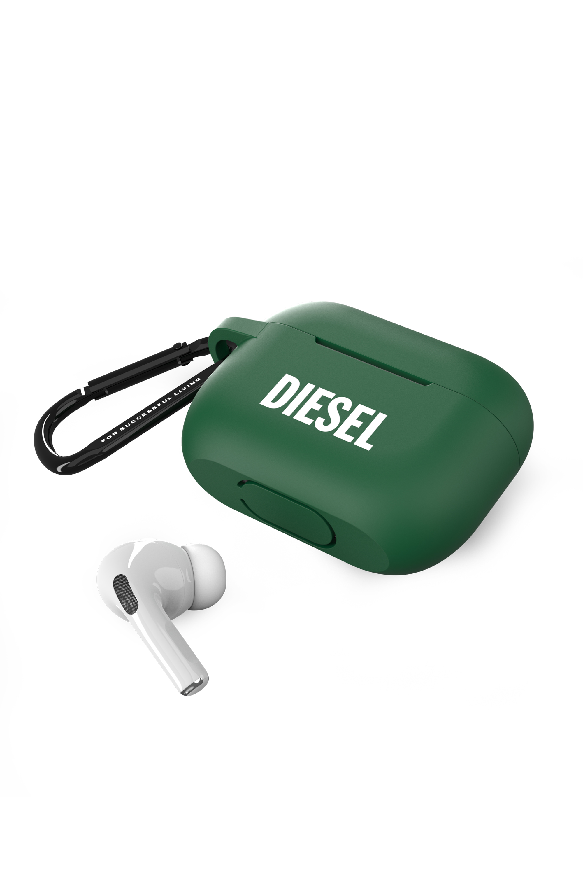 Diesel - 49671 MOULDED CASE, Etui Airpod en silicone pour AirPods Pro Mixte in Vert - 4