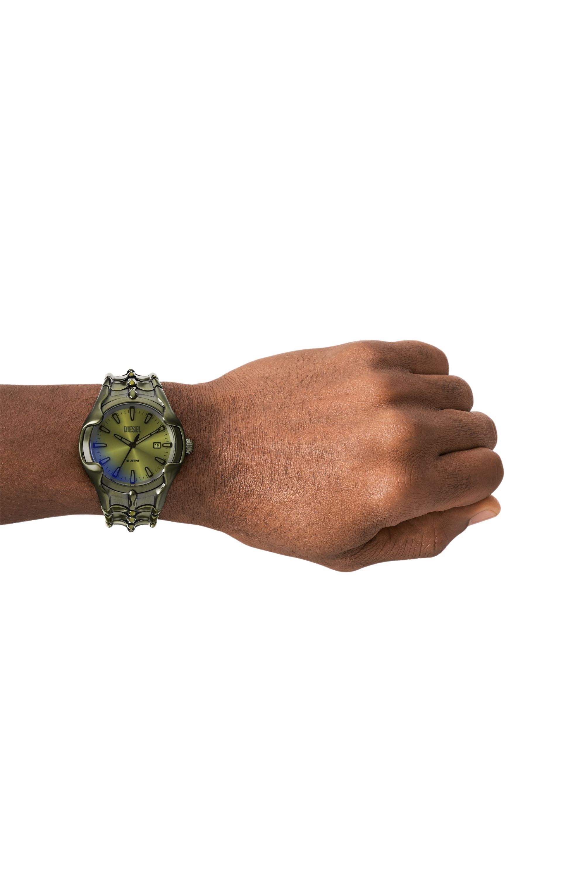 Diesel - DZ2221 WATCH, Orologio Vert in acciaio inossidabile verde con tre lancette e datario Uomo in Verde - 4