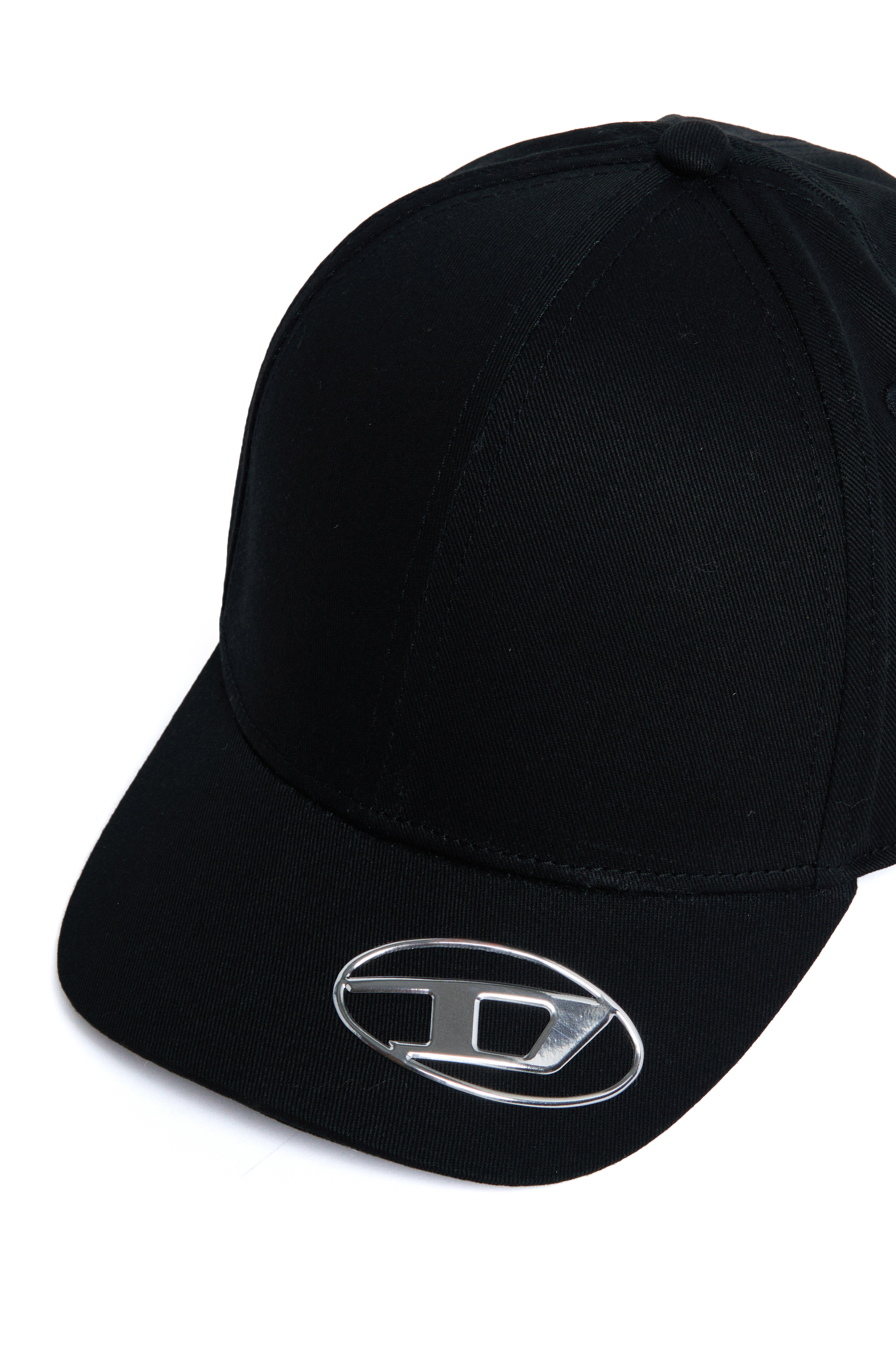 Diesel - FCEFFIL, Mixte Casquette de baseball avec logo Oval D métallique in Noir - Image 3