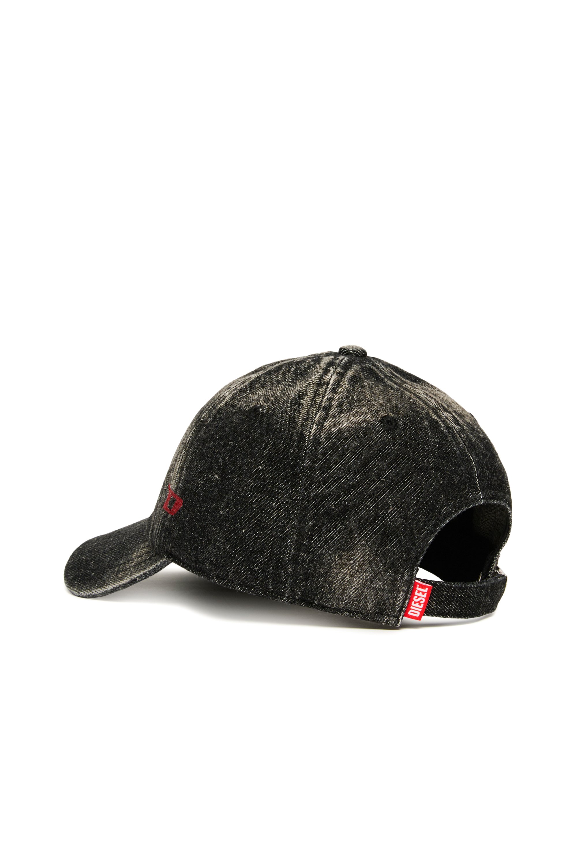 Diesel - FCLUPUS, Casquette de baseball délavée en denim avec logo D Mixte in Noir - 2