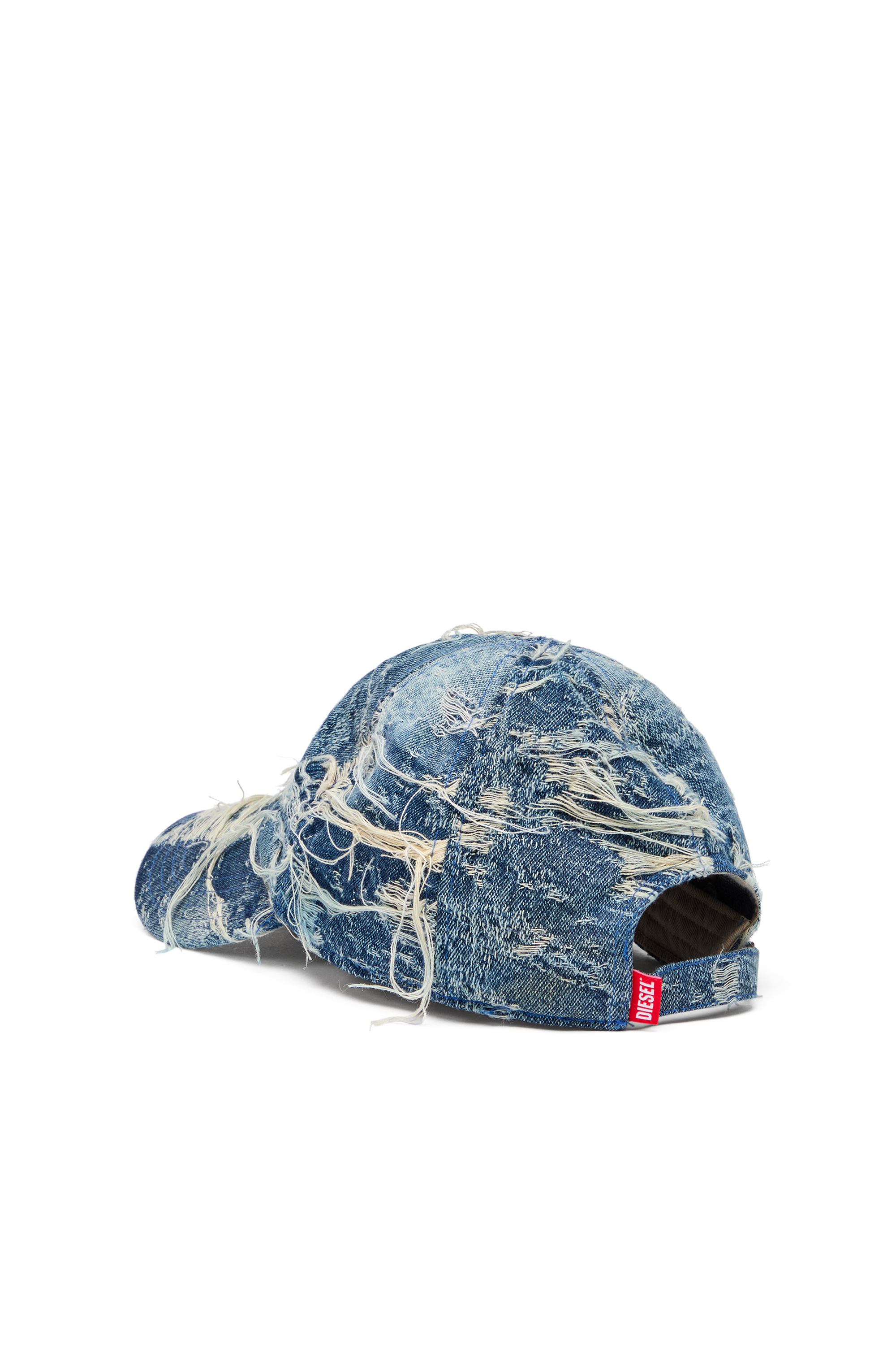 Diesel - C-ASSIDY, Cappello da baseball in denim distressed Uomo in Blu - 2