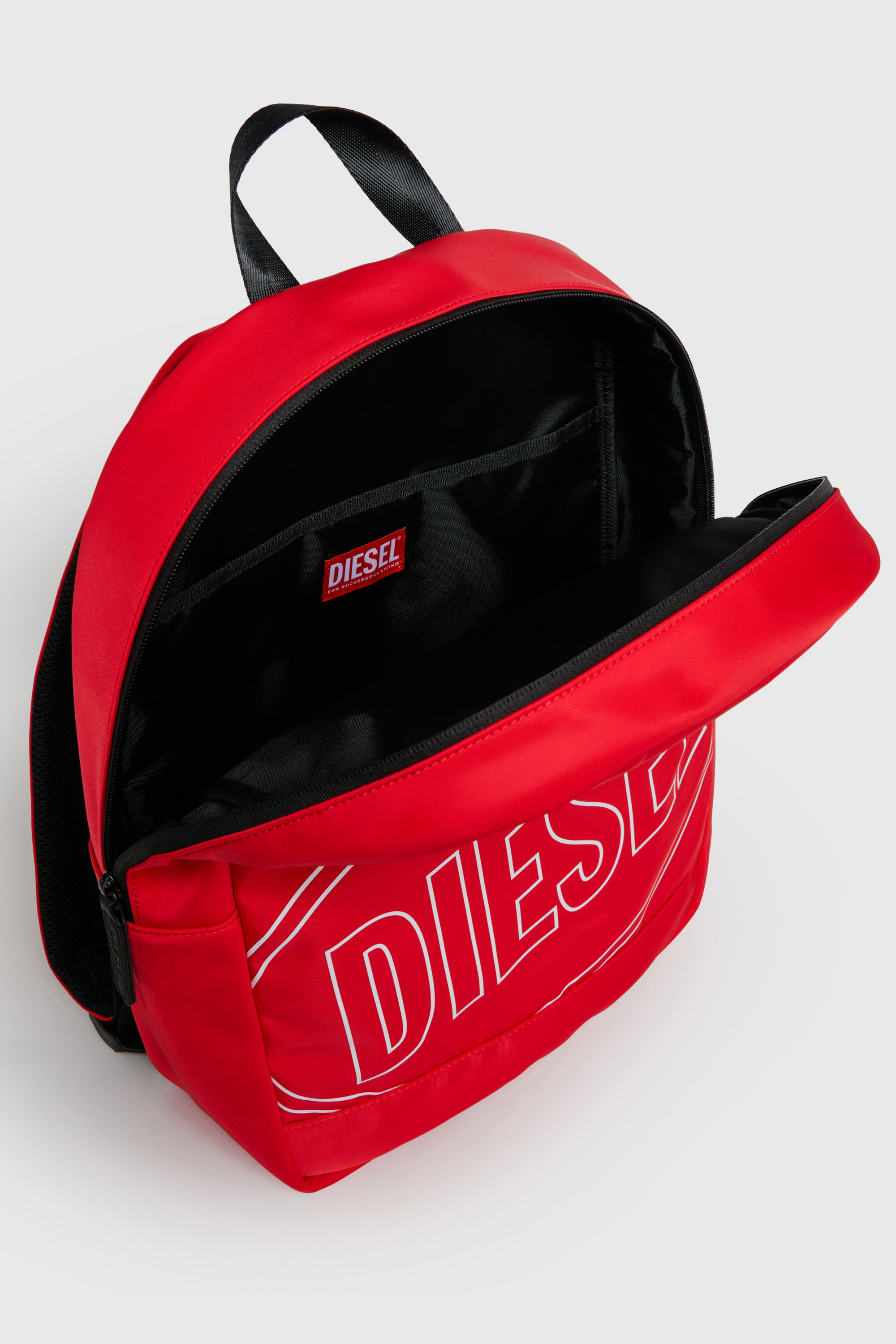 Diesel - WCIRCLE, WCIRCLE - Zaino in nylon con stampa logo Uomo in Rosso - 4
