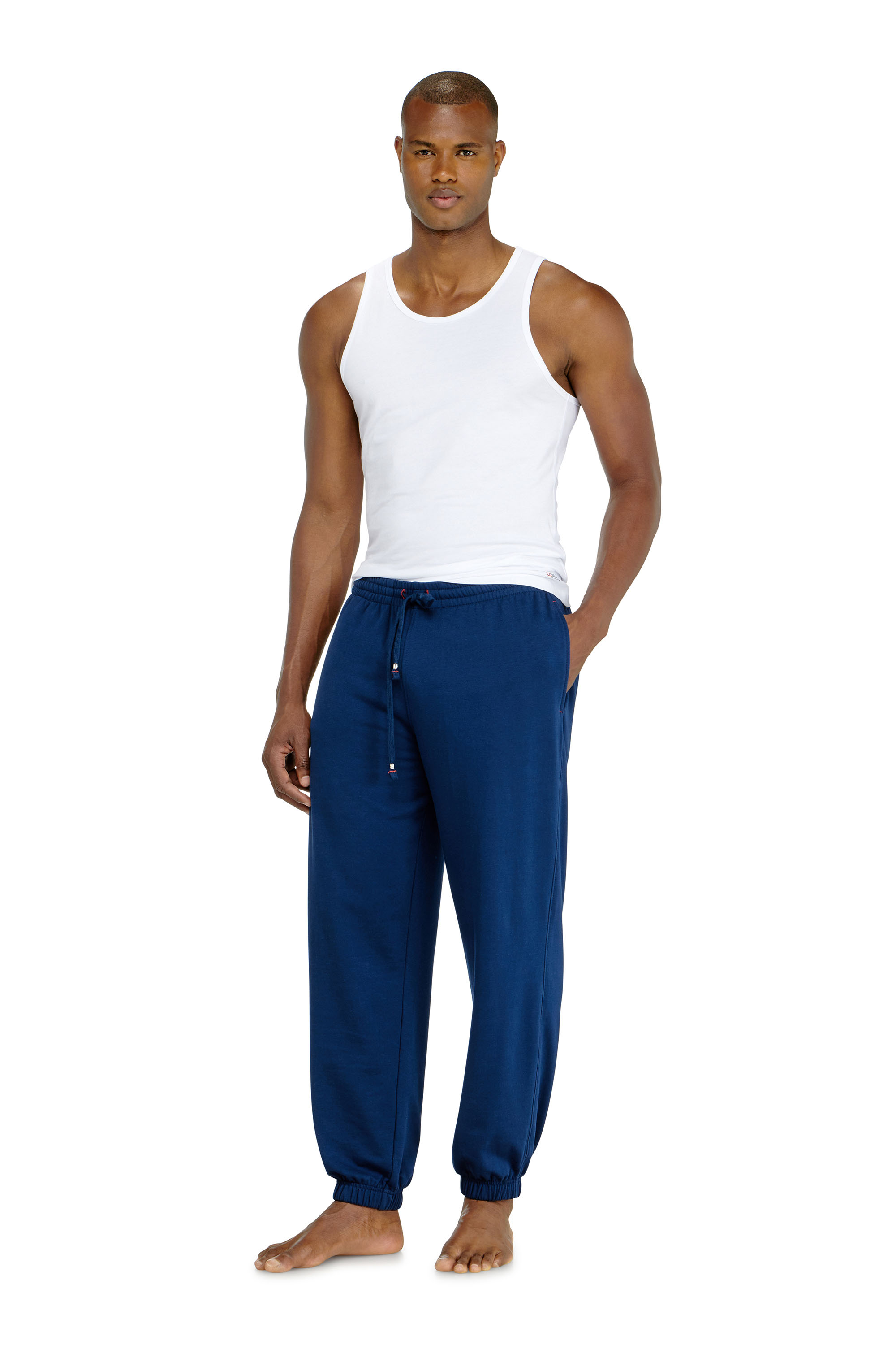 Diesel - LENNY-D-CORE, Pantalon de jogging en m&eacute;lange de coton gratt&eacute; Homme in Bleu - 3