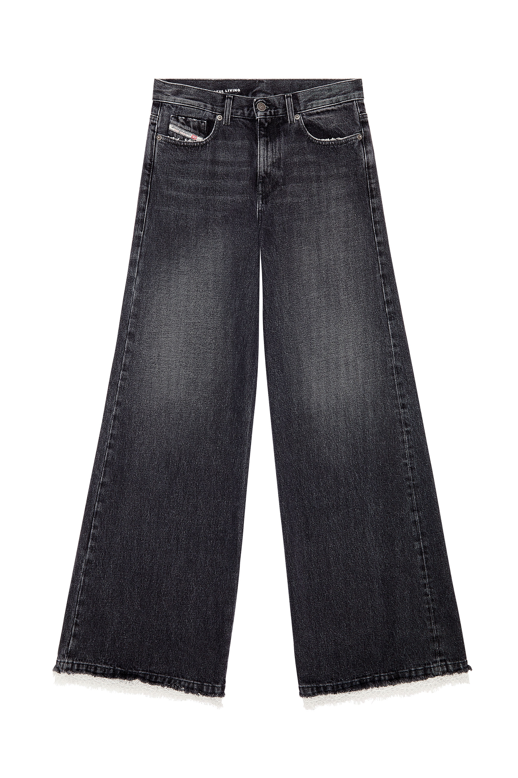 Diesel - Bootcut and Flare Jeans 1978 D-Akemi 007S2, Nero/Grigio scuro - Image 5