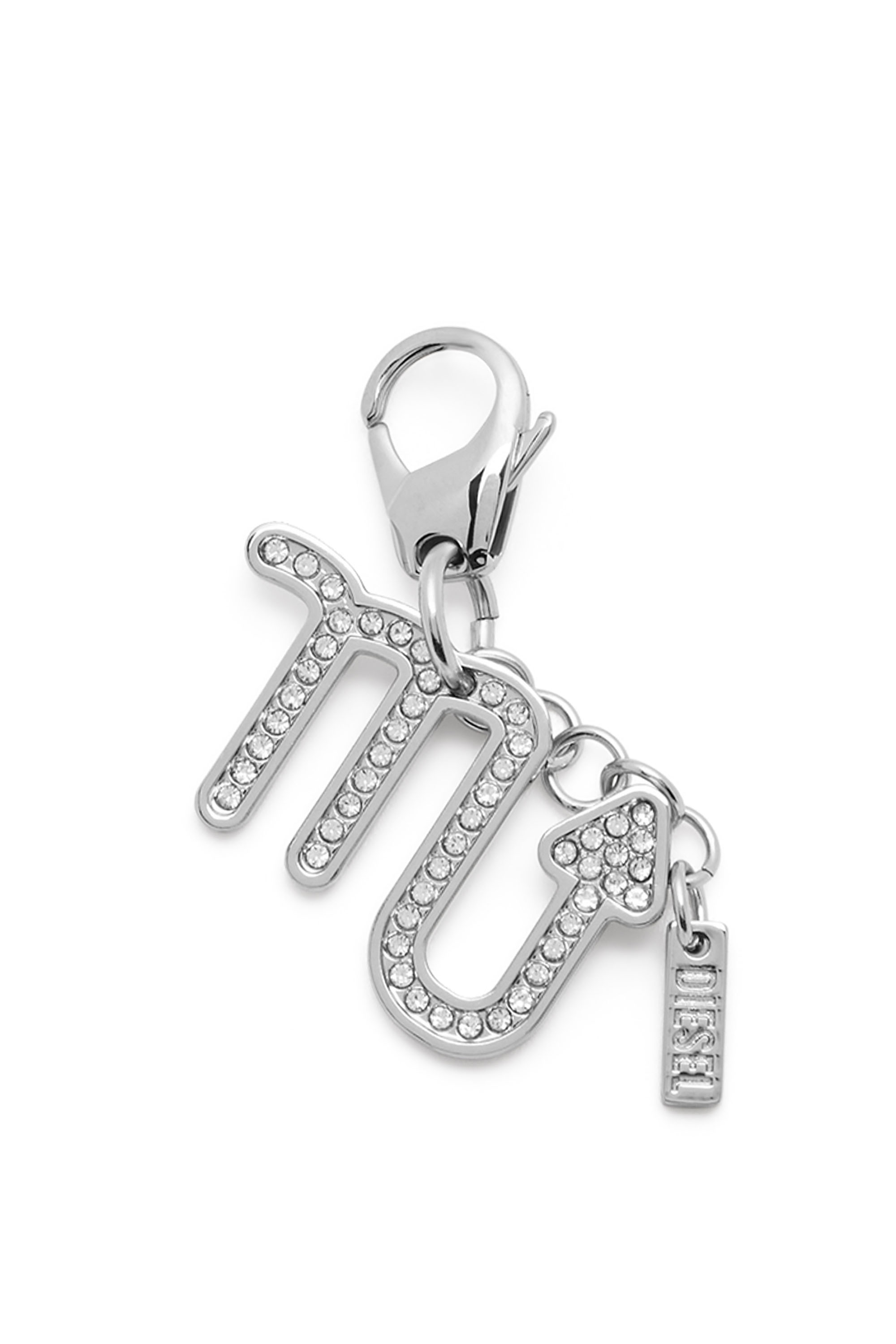 Diesel - CHARM SCORPIO, Charm zodiaco Scorpione in metallo con strass Unisex in Argento - 1
