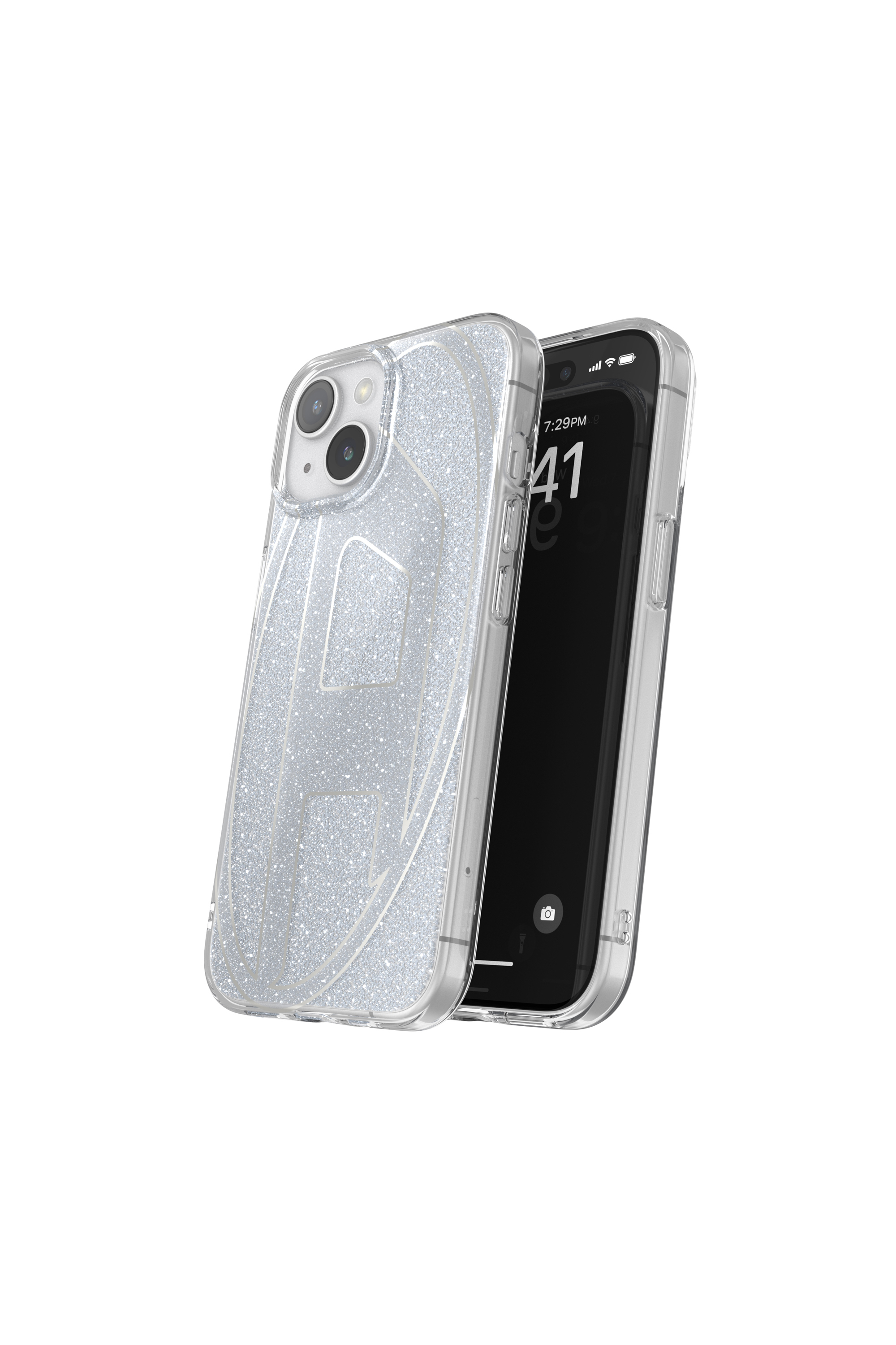 Diesel - 60031 AOP CASE, Unisex Glitter Case für iP 15 in Silber - Image 3