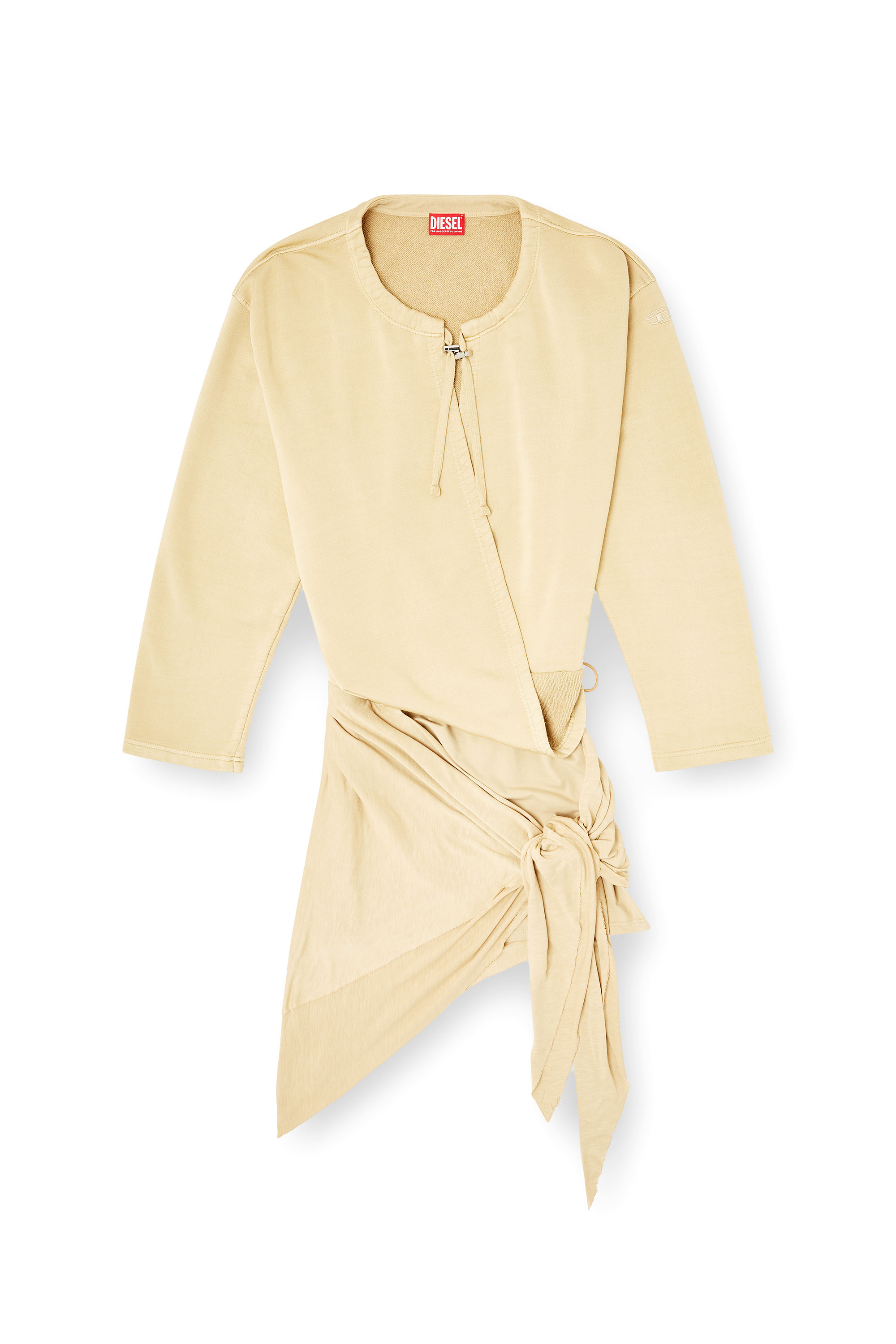 Diesel - D-CREED, Robe drapée avec jupe froncée Femme in Marron - 2