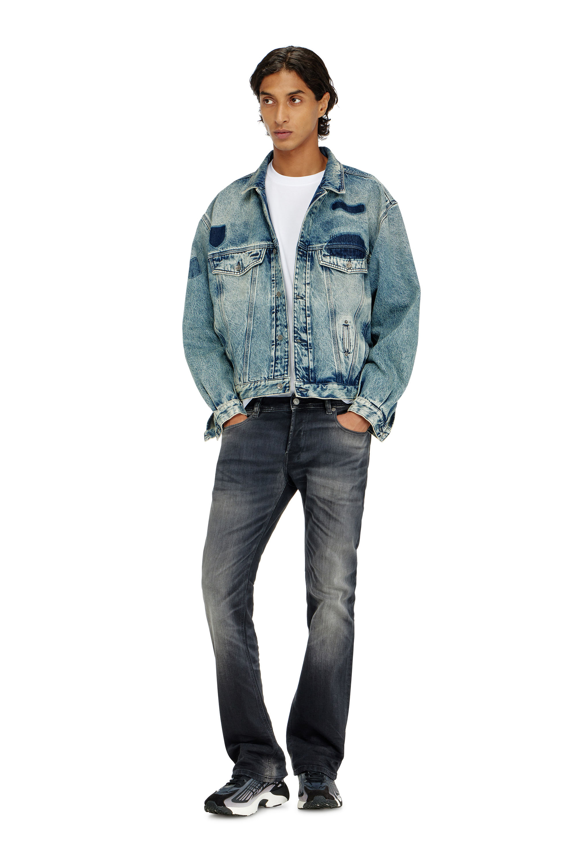 Diesel - Herren Bootcut Jeans 2007 Zatiny 09P38, Schwarz/Dunkelgrau - 2