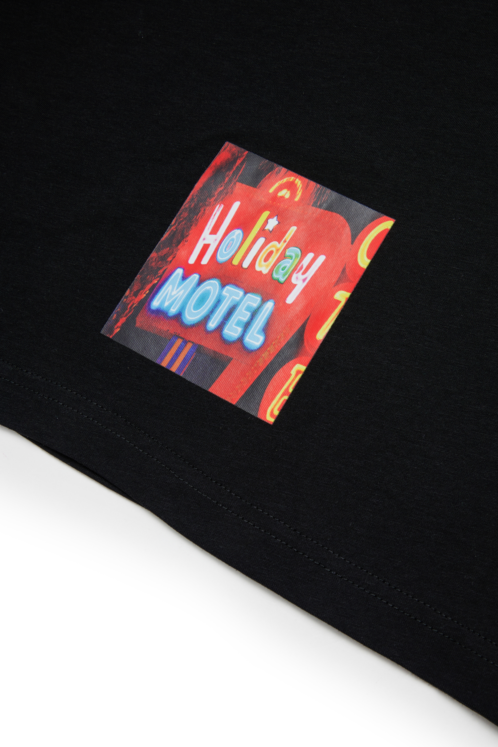 Diesel - TFORMY OVER, Herren Langarm-T-Shirt mit photo prints in Schwarz - 4