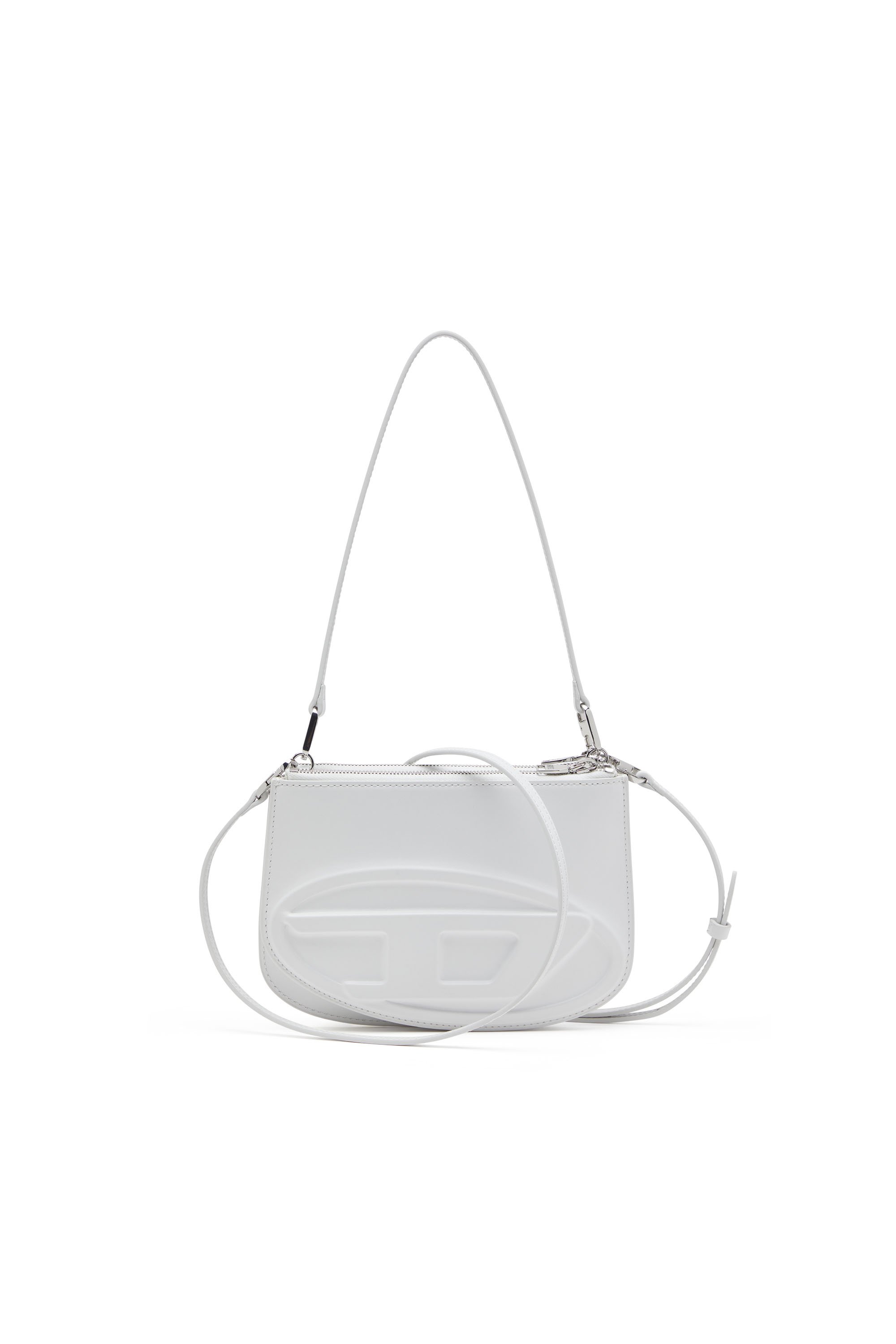 Diesel - 1DR TWIN, 1DR Twin-Sac épaule à deux pochettes en cuir imprimé Femme in Blanc - 1