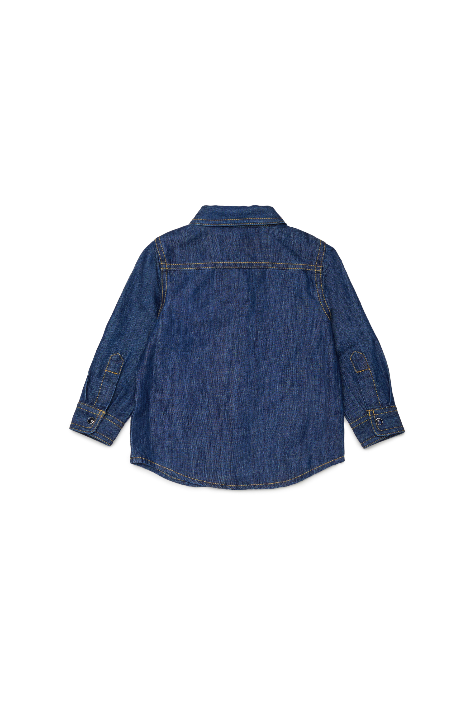 Diesel - CARTOB, Herren Jeanshemd mit Logo-Stickerei in Dunkelblau - 2
