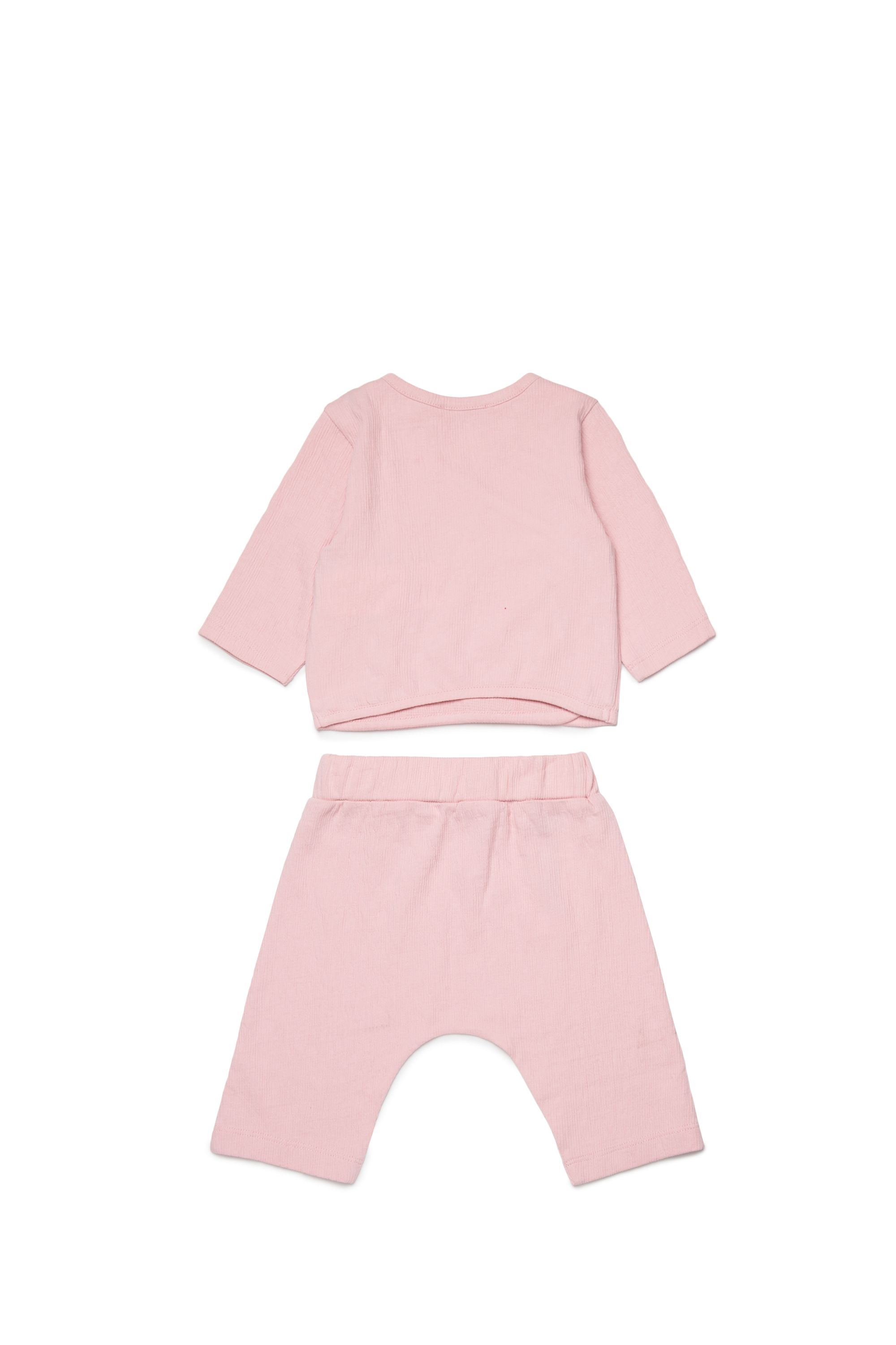 Diesel - STSIDE-NB-SET, Ensemble combinaison en coton textur&eacute; Mixte in Rose - 2