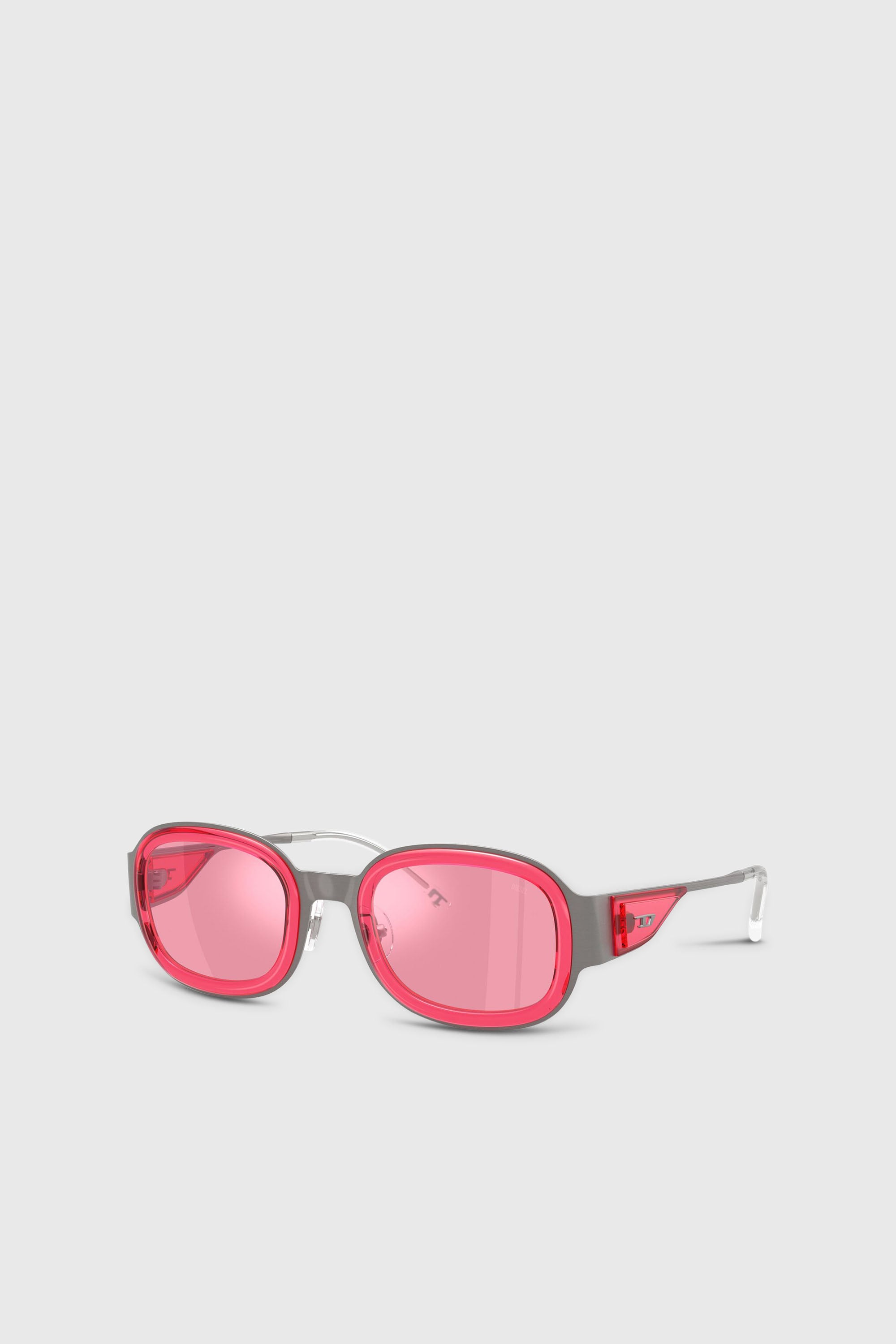 Diesel - 0DL1020, Unisex Quadratische Sonnenbrillen in Grau/Rot - 2
