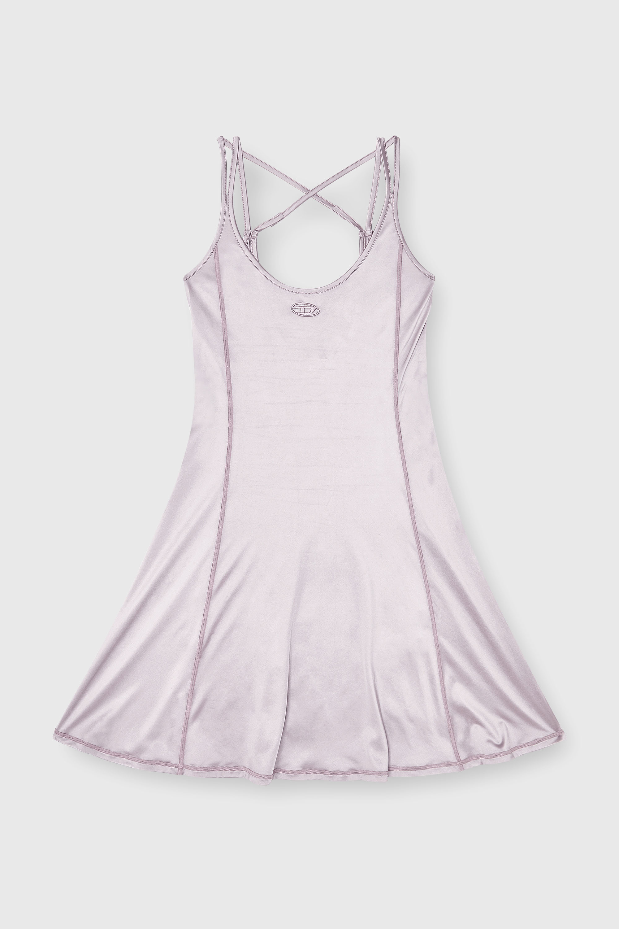 Diesel - D-IMMY, Damen Flie&szlig;endes Minikleid mit doppelten Tr&auml;gern in Lila - 2