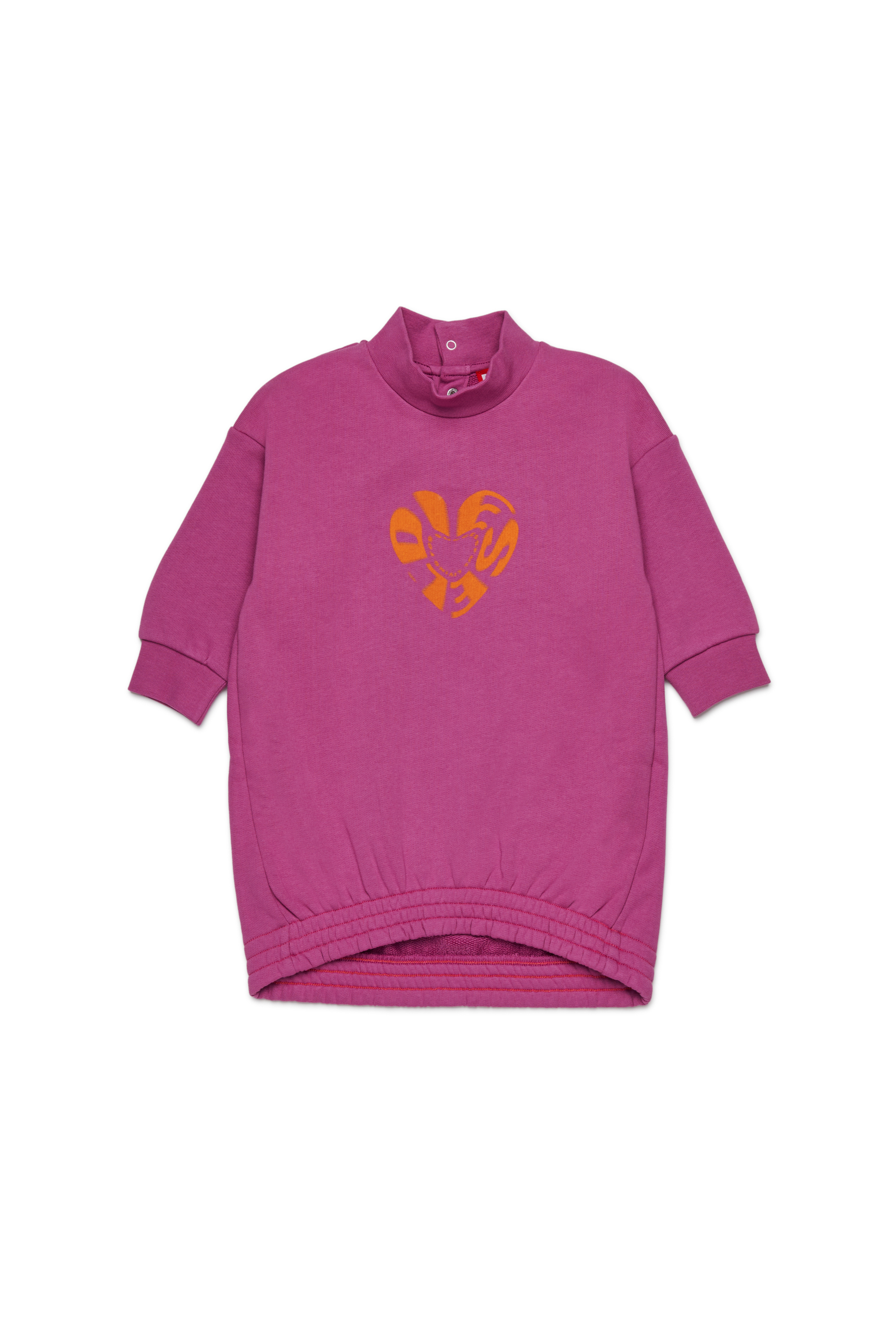 Diesel - DELDIB, Abito in cotone con stampa a cuore Donna in Viola - 1