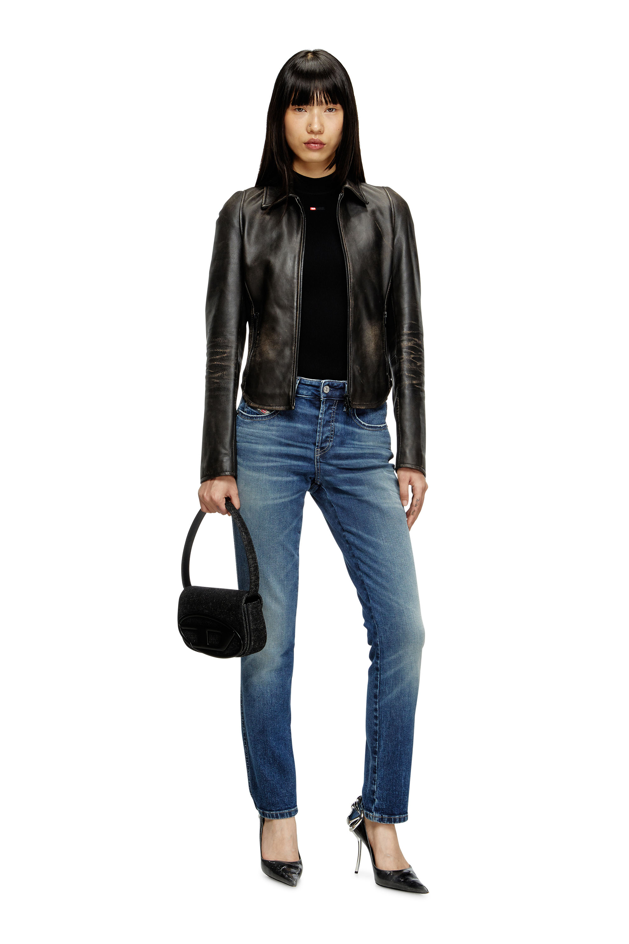Diesel - Damen Slim Jeans 1992 D-Jiann 0DBEE, Mittelblau - 2