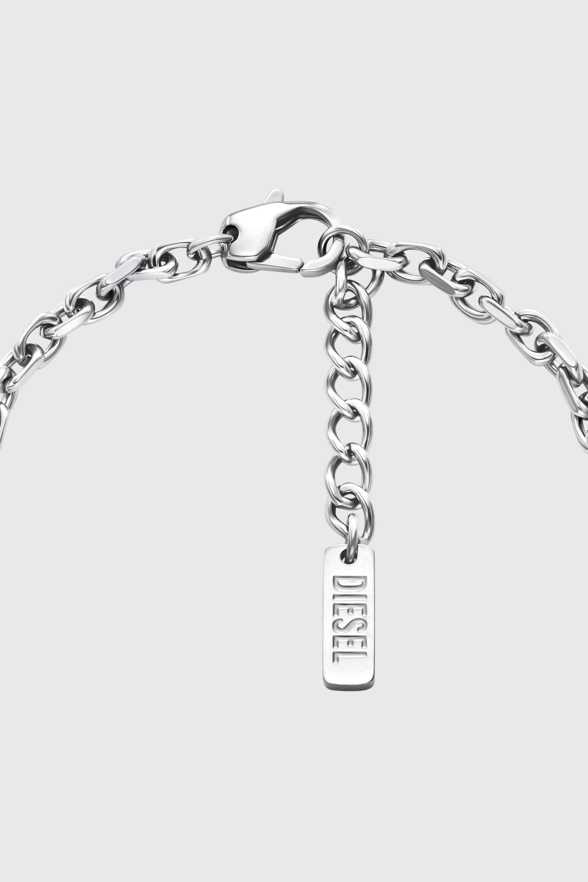 Diesel - DX1744040, Bracelet &agrave; breloques en acier inoxydable Mixte in Gris argent&eacute; - 2