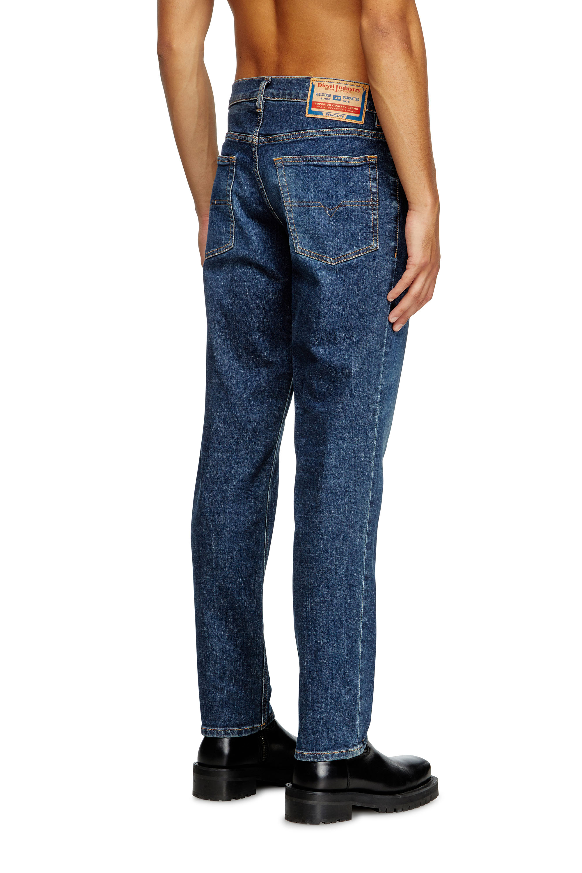 Regular Jeans 2023 D-Finitive 09J47, Dark Blue Diesel - Man's Regular Jeans 2023 D-Finitive 09J47, Dark Blue - 4